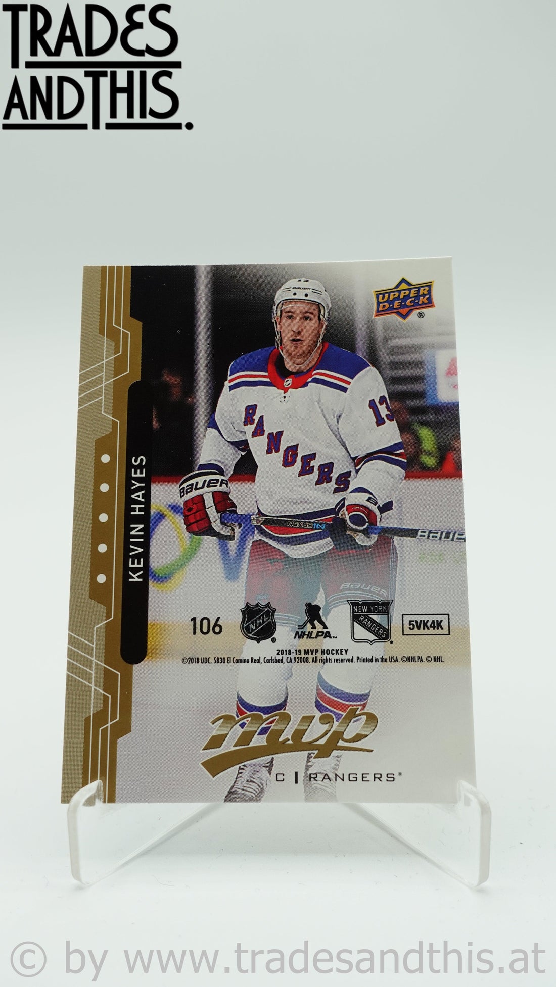 2018-19 Upper Deck MVP Puzzle Kevin Hayes #106 - Trades and This e.U.