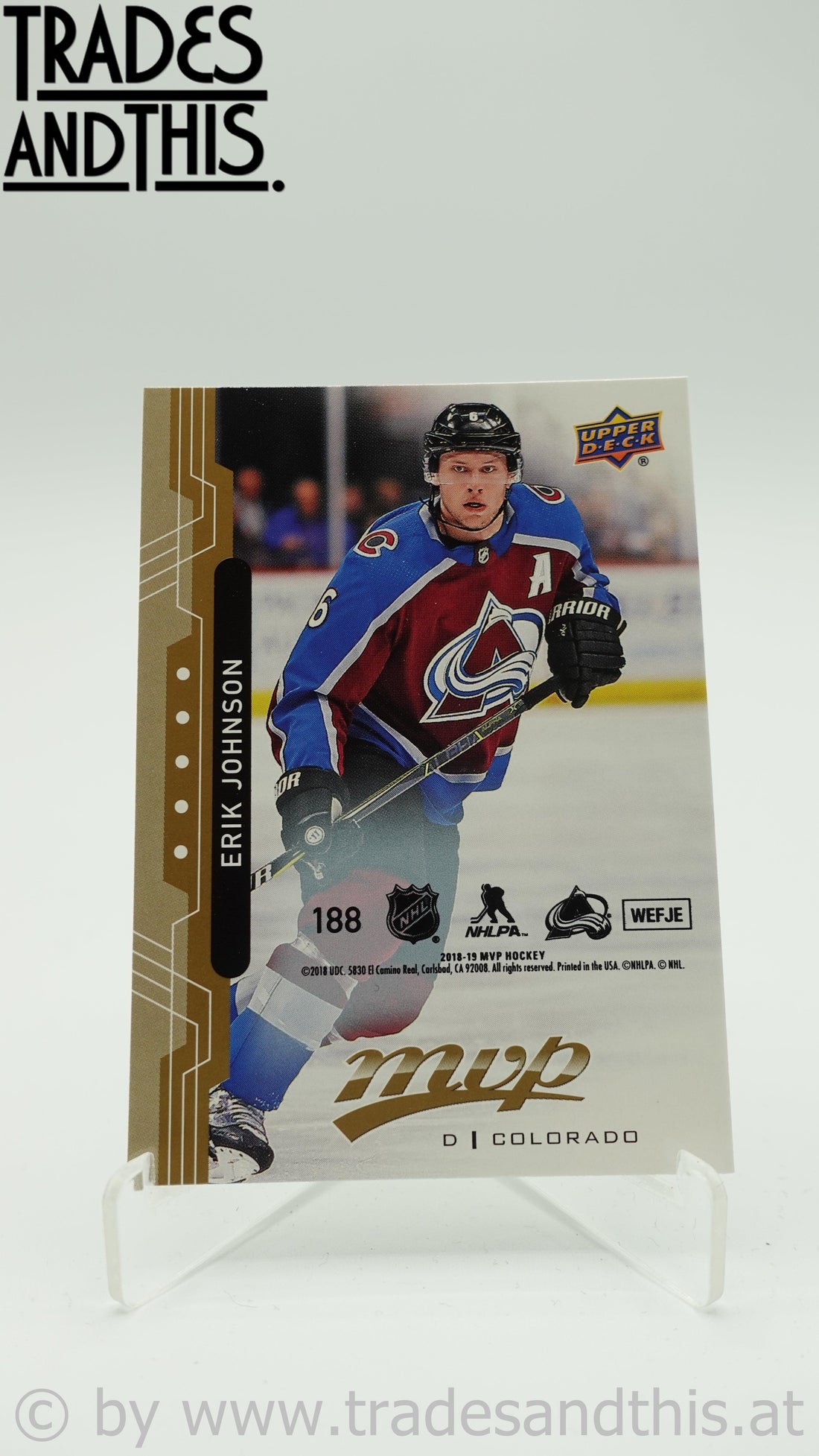 2018-19 Upper Deck MVP Puzzle Erik Johnson #188 - Trades and This e.U.