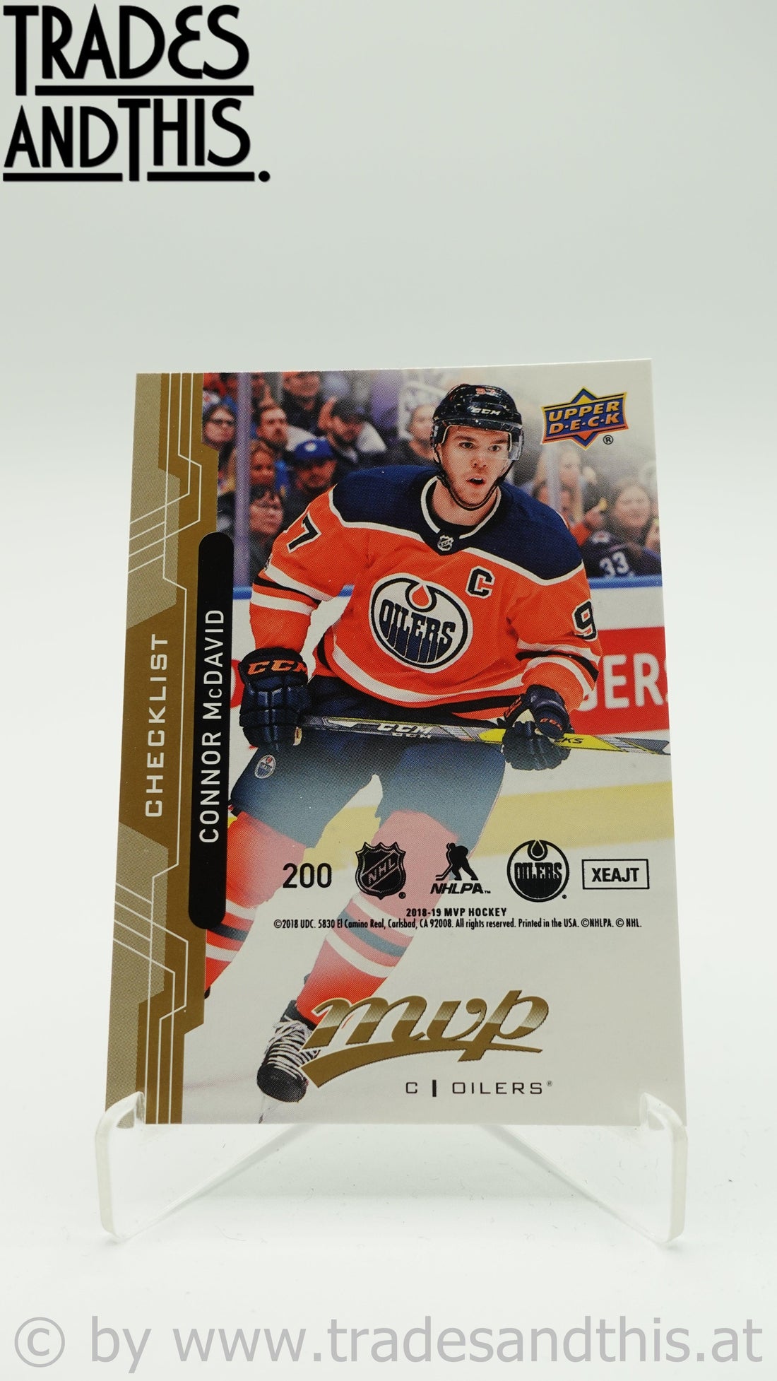 2018-19 Upper Deck MVP Puzzle Checklist Connor McDavid #200 - Trades and This e.U.