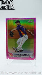 2022 Topps Chrome Pink Refractor Justin Verlander #87