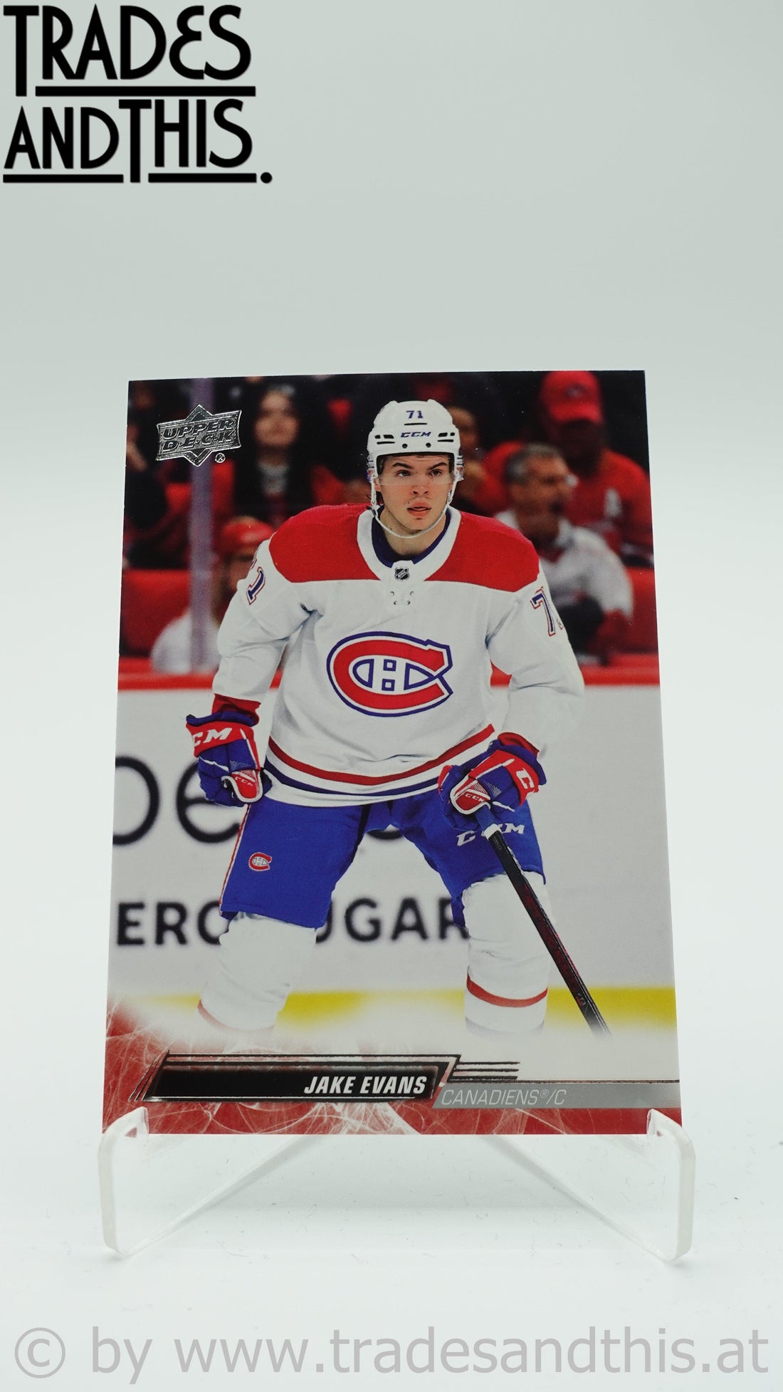 2022-23 Upper Deck Series 1 Jake Evans #97 - Trades and This e.U.