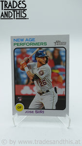 2022 Topps Heritage New Age Performers Jose Siri #NAP-20 RC