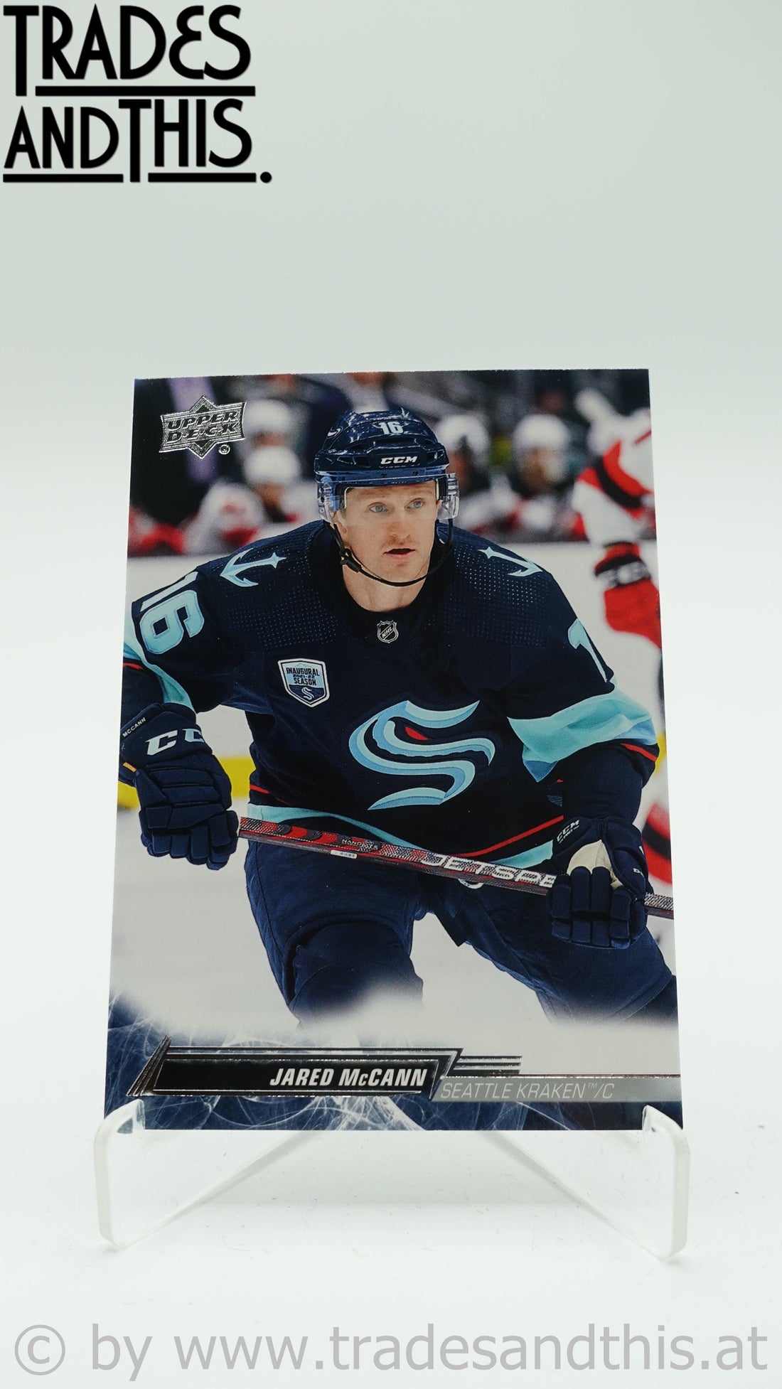 2022-23 Upper Deck Series 1 Jared MacCann #150 - Trades and This e.U.