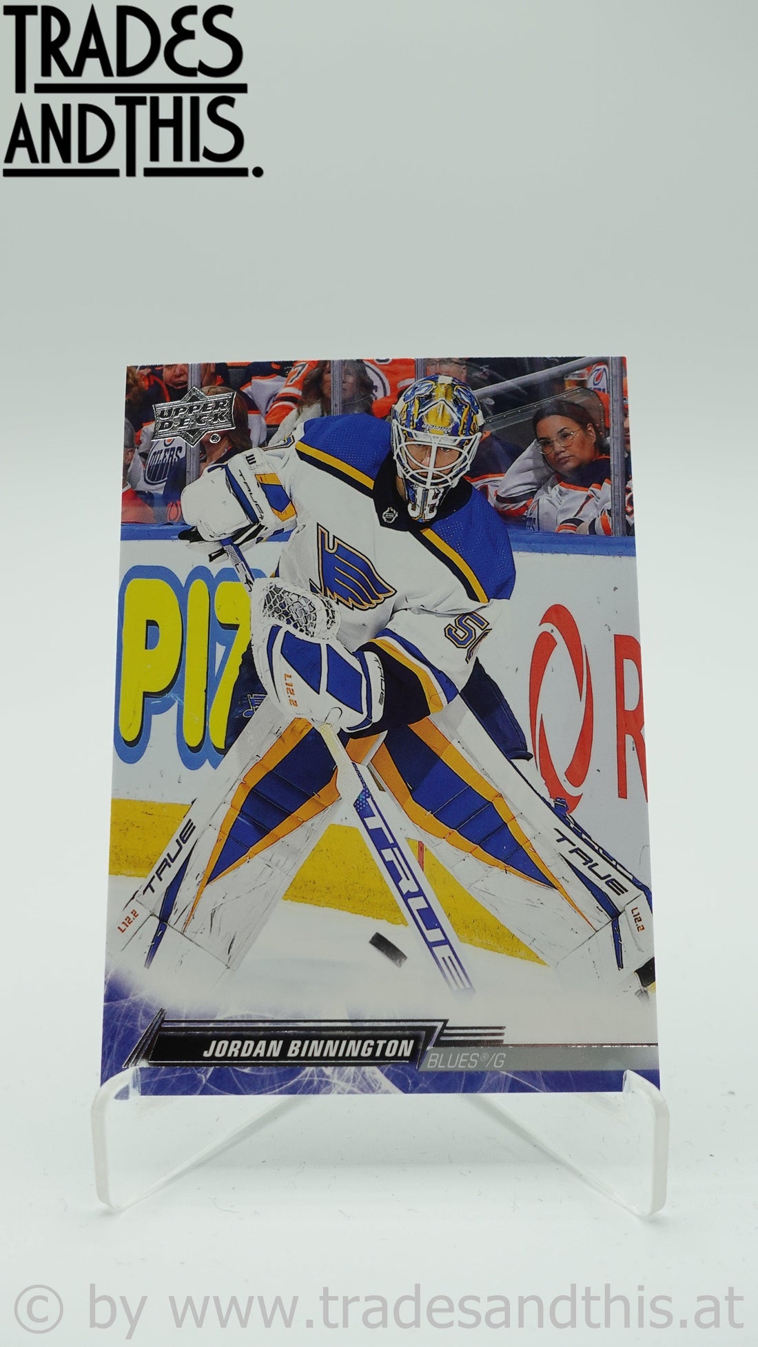 2022-23 Upper Deck Series 1 Jordan Binnington #156 - Trades and This e.U.