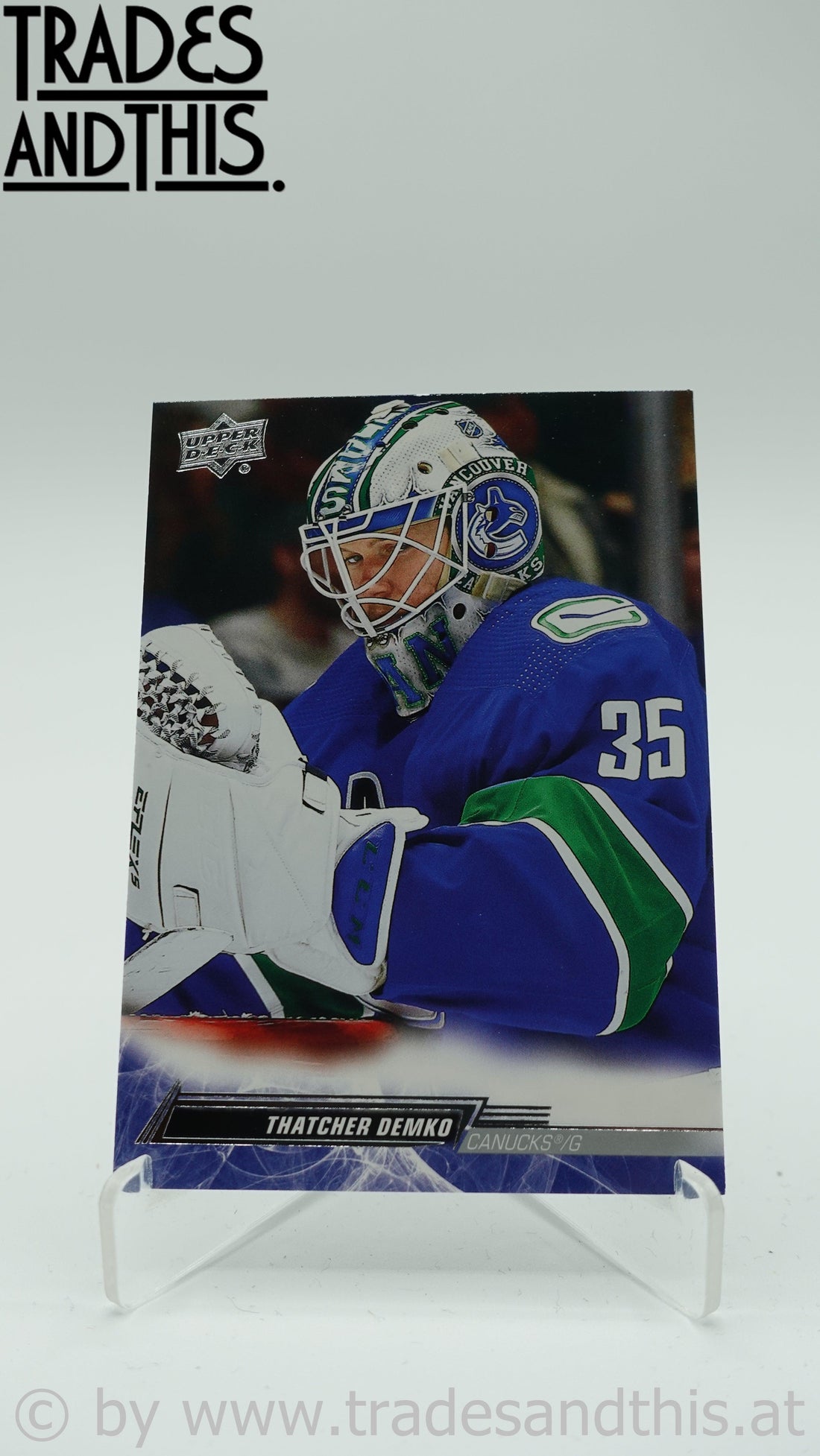 2022-23 Upper Deck Series 1 Thatcher Demko #174 - Trades and This e.U.