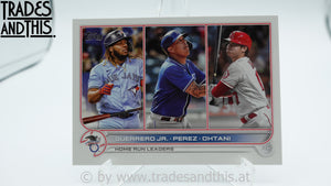 2022 Topps Series 1 AL HR Leaders Vladimir Guerrero Jr. - Salvador Perez - Shohei Ohtani #48