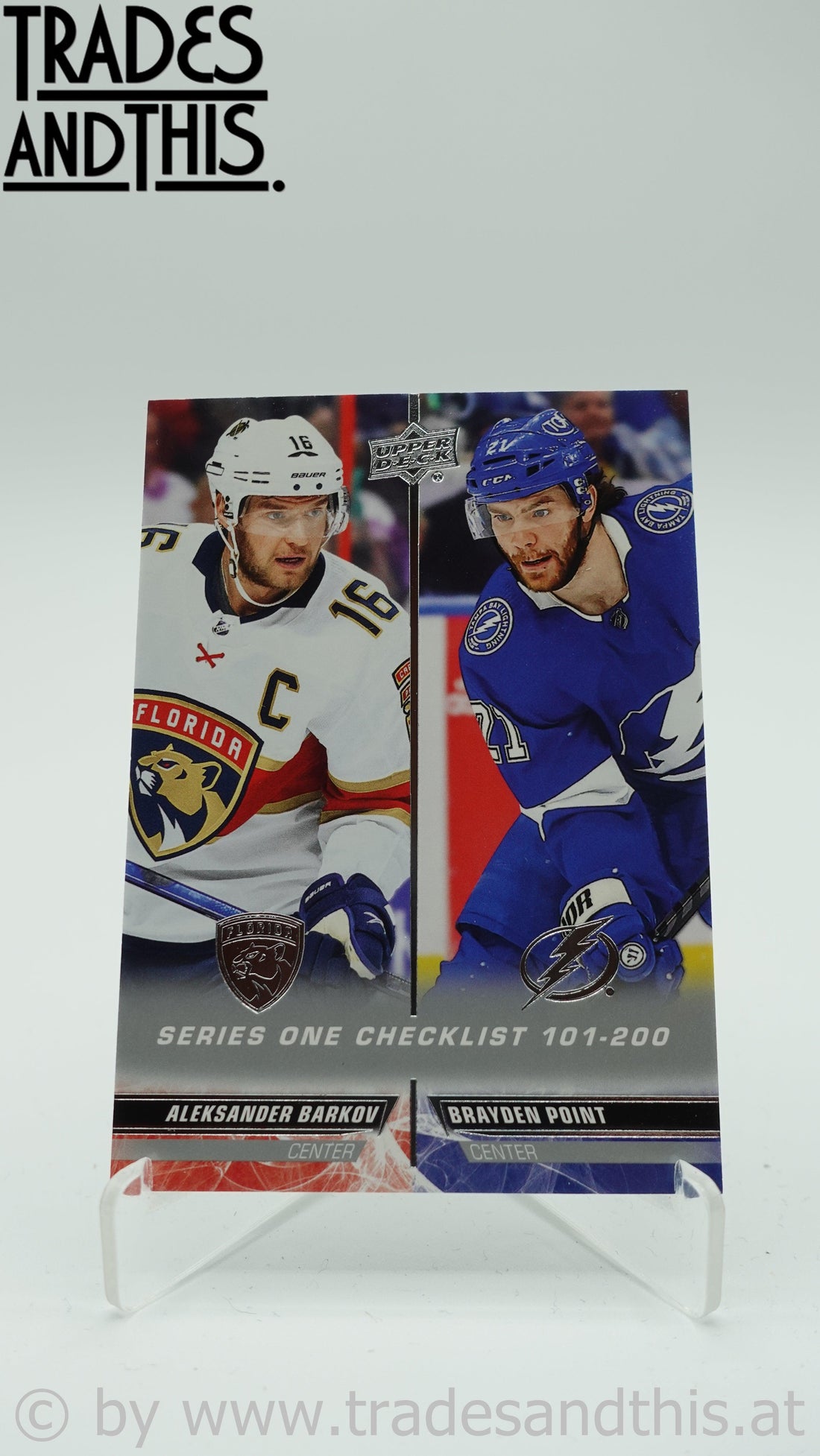 2022-23 Upper Deck Series 1 Checklist Aleksander Barkov - Brayden Point #200 - Trades and This e.U.