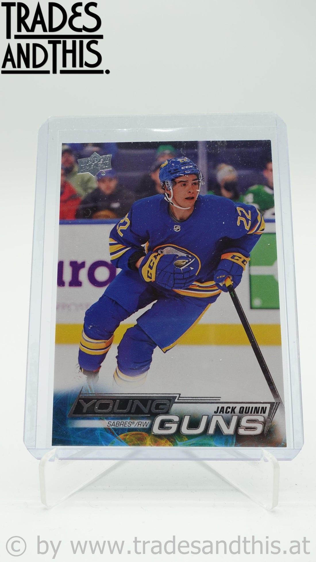 2022-23 Upper Deck Series 1 Jack Quinn #204 RC - Trades and This e.U.