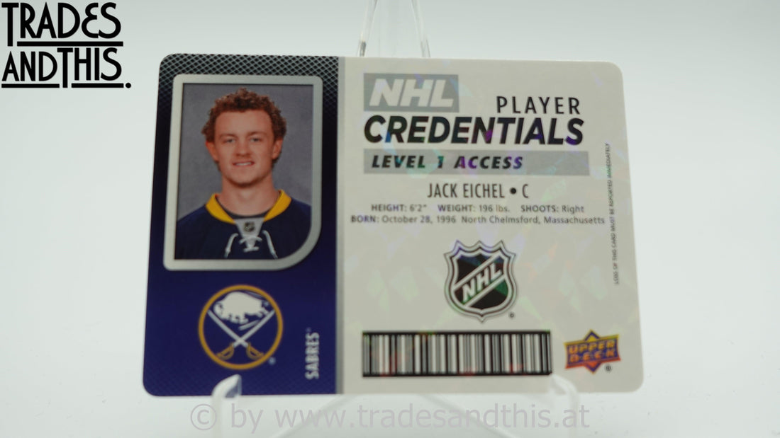 2017-18 Upper Deck MVP NHL Player Credentials - Level 1 Access Jack Eichel #NHL-JE - Trades and This e.U.