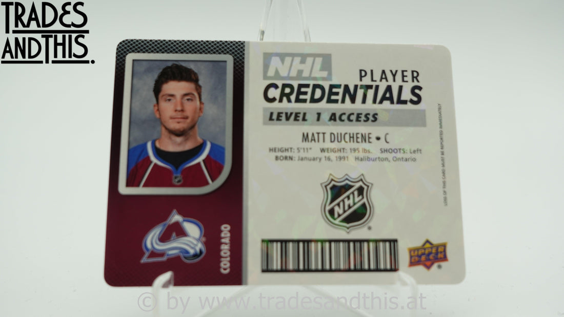 2017-18 Upper Deck MVP NHL Player Credentials - Level 1 Access Matt Duchene #NHL-MD - Trades and This e.U.