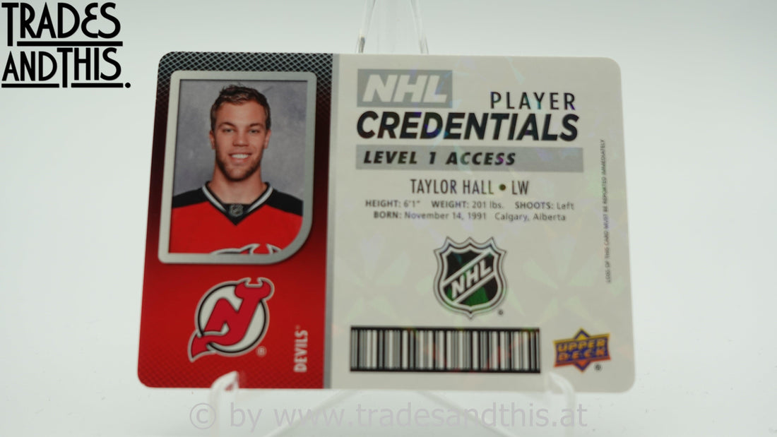 2017-18 Upper Deck MVP NHL Player Credentials - Level 1 Access Taylor Hall #NHL-TH - Trades and This e.U.