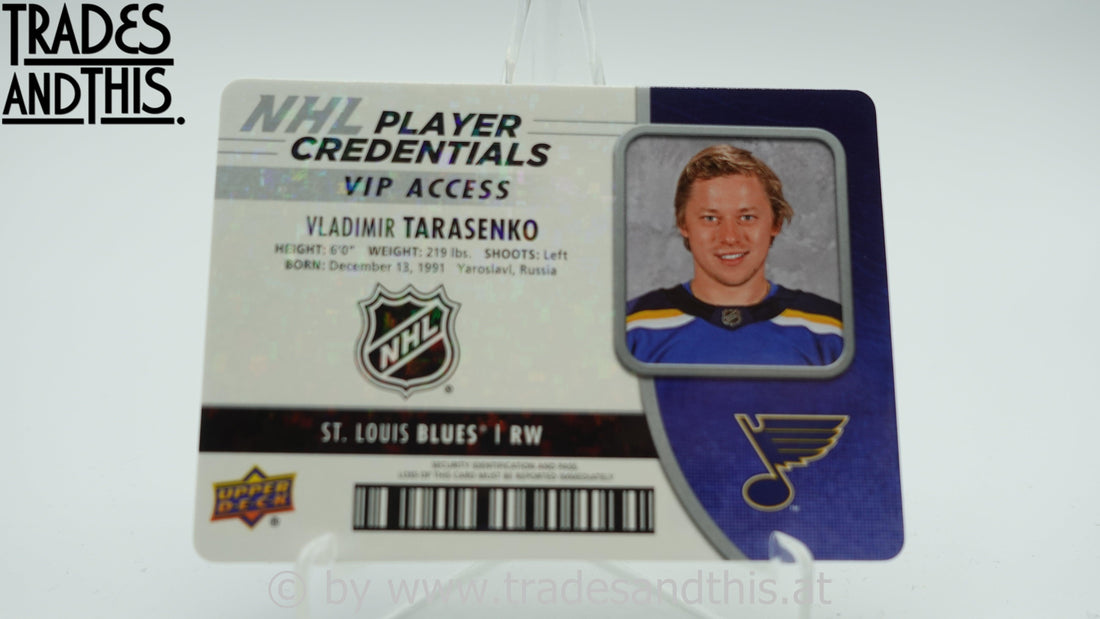 2018-19 Upper Deck MVP NHL Player Credentials VIP Access Vladimir Tarasenko #NHL-VT - Trades and This e.U.