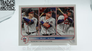 2022 Topps Series 1 NL RBI Leaders Adam Duvall - Austin Riley - Ozzie Albies #181