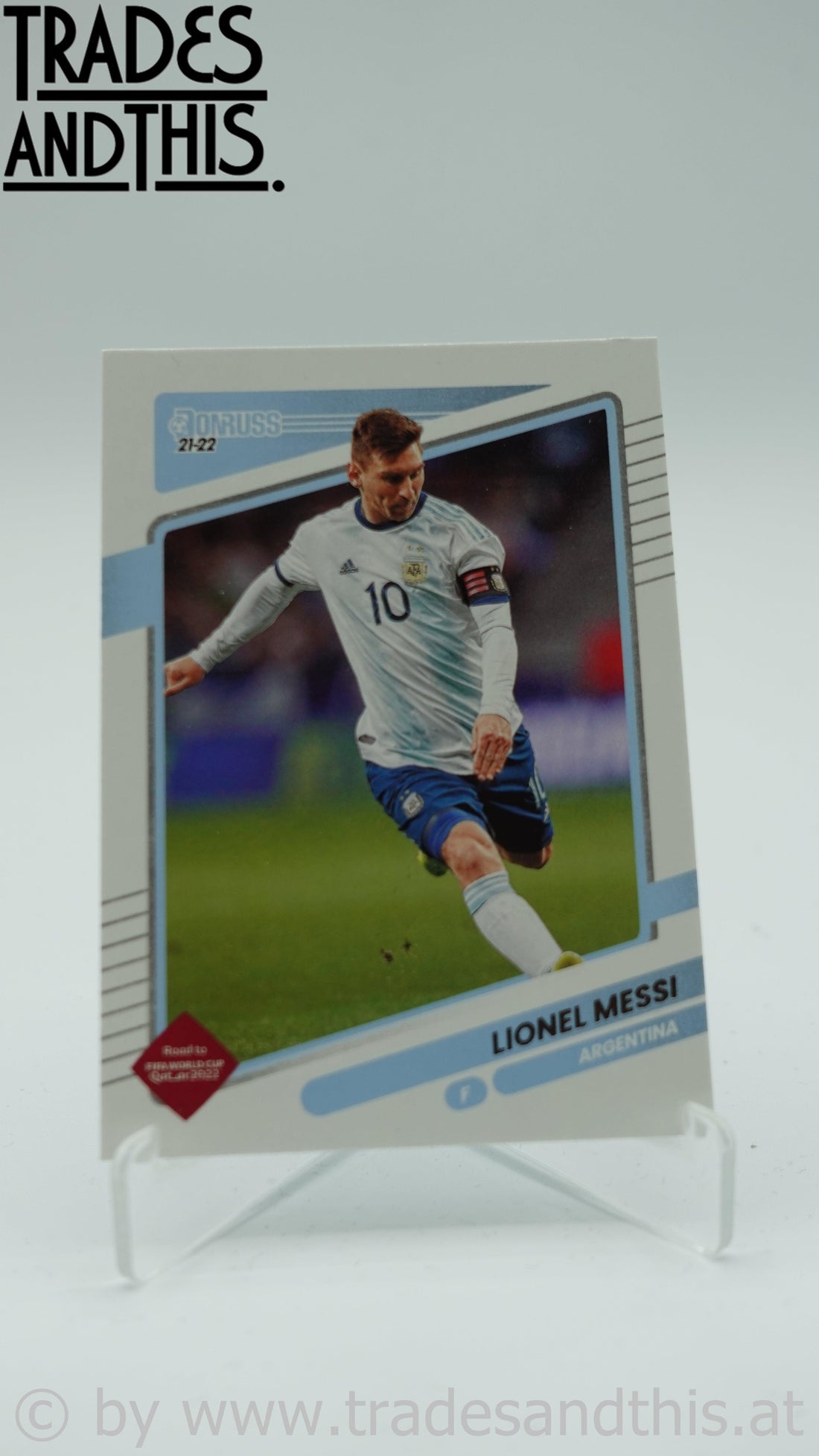 2021-22 Panini Donruss Road to Qatar Lionel Messi #1 - Trades and This e.U.