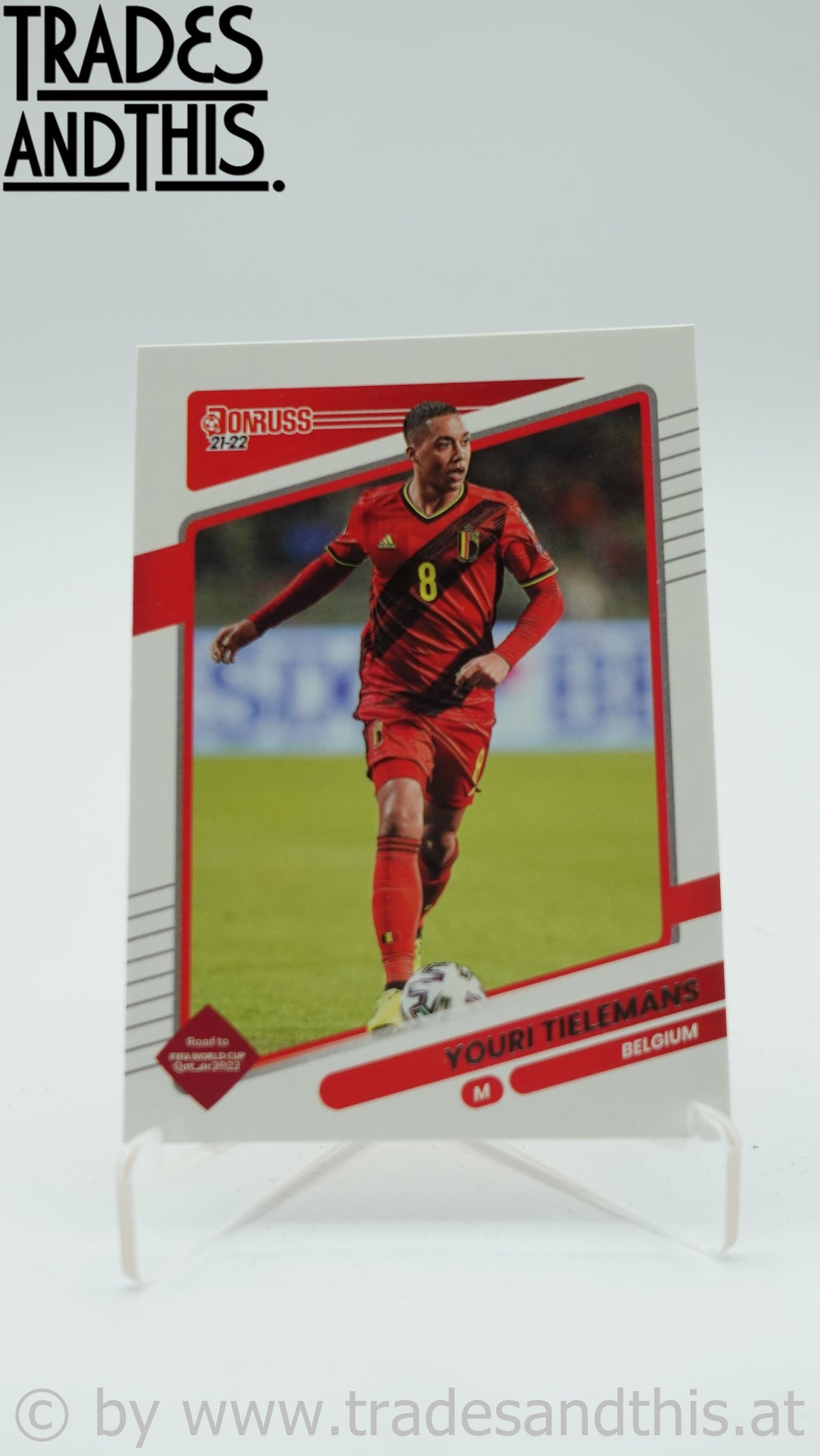 2021-22 Panini Donruss Road to Qatar Youri Tielemans #12 - Trades and This e.U.