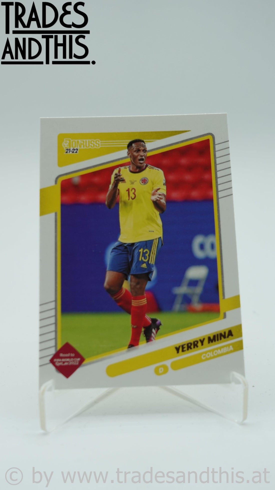 2021-22 Panini Donruss Road to Qatar Yerry Mina #29 - Trades and This e.U.