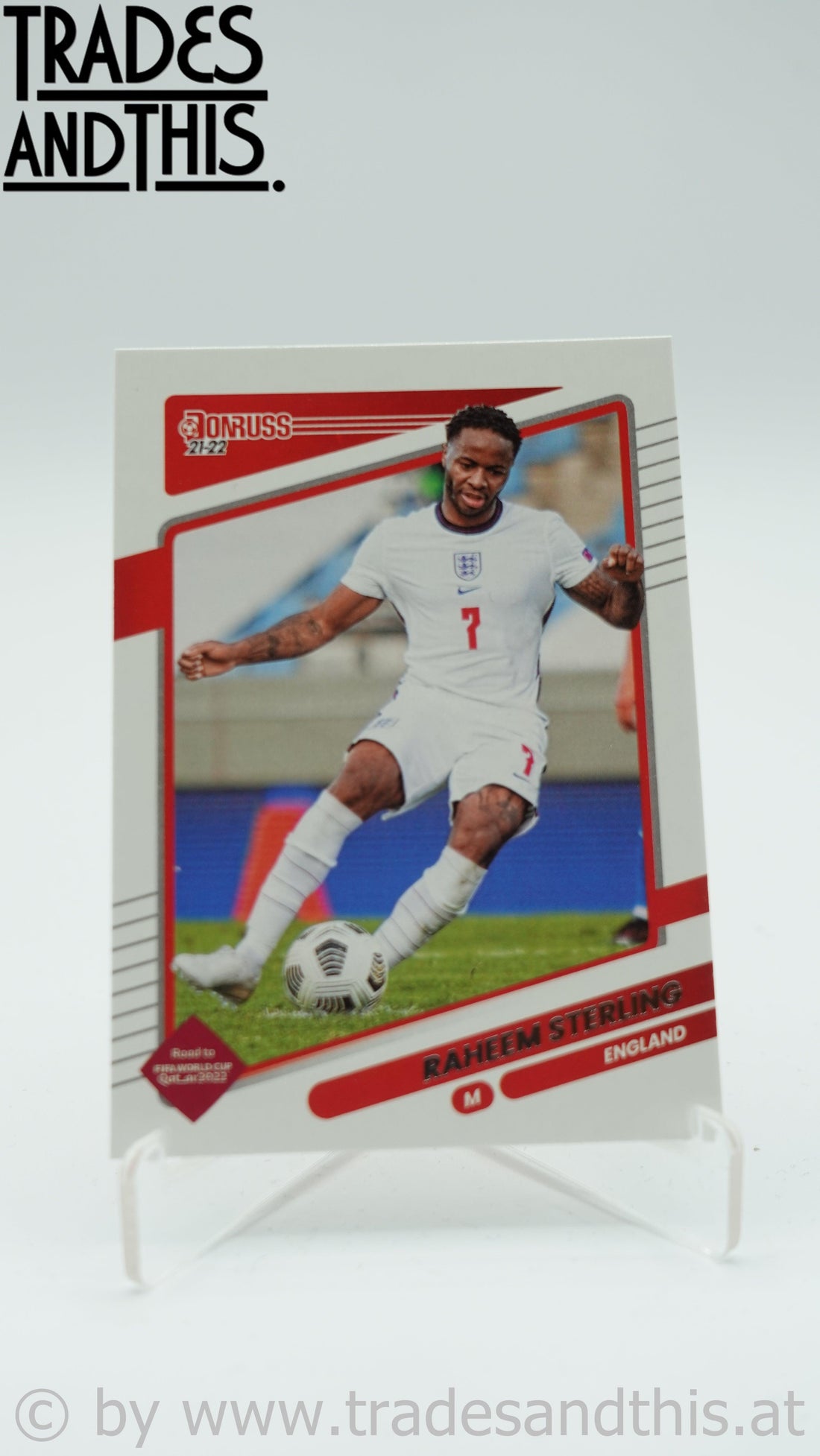 2021-22 Panini Donruss Road to Qatar Raheem Sterling #47 - Trades and This e.U.