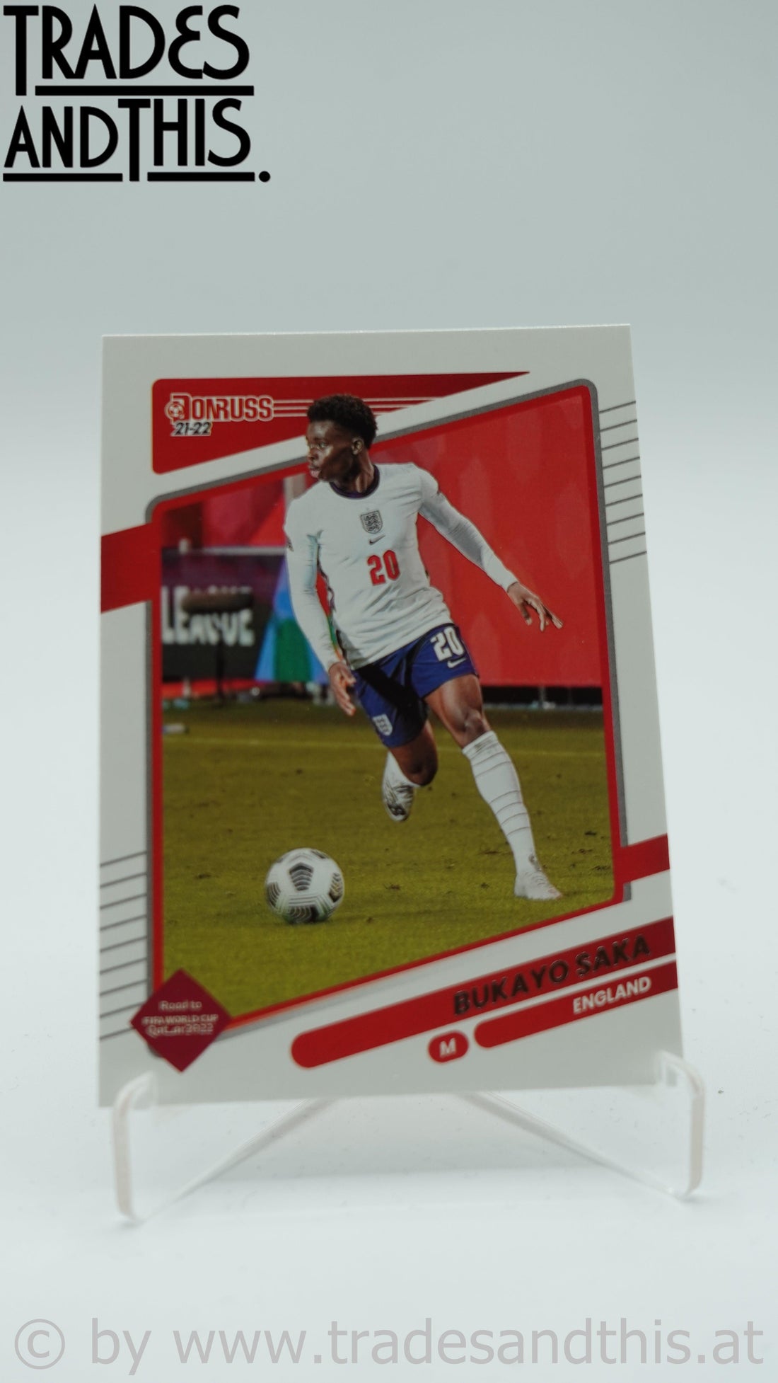 2021-22 Panini Donruss Road to Qatar Bukayo Saka #54 - Trades and This e.U.