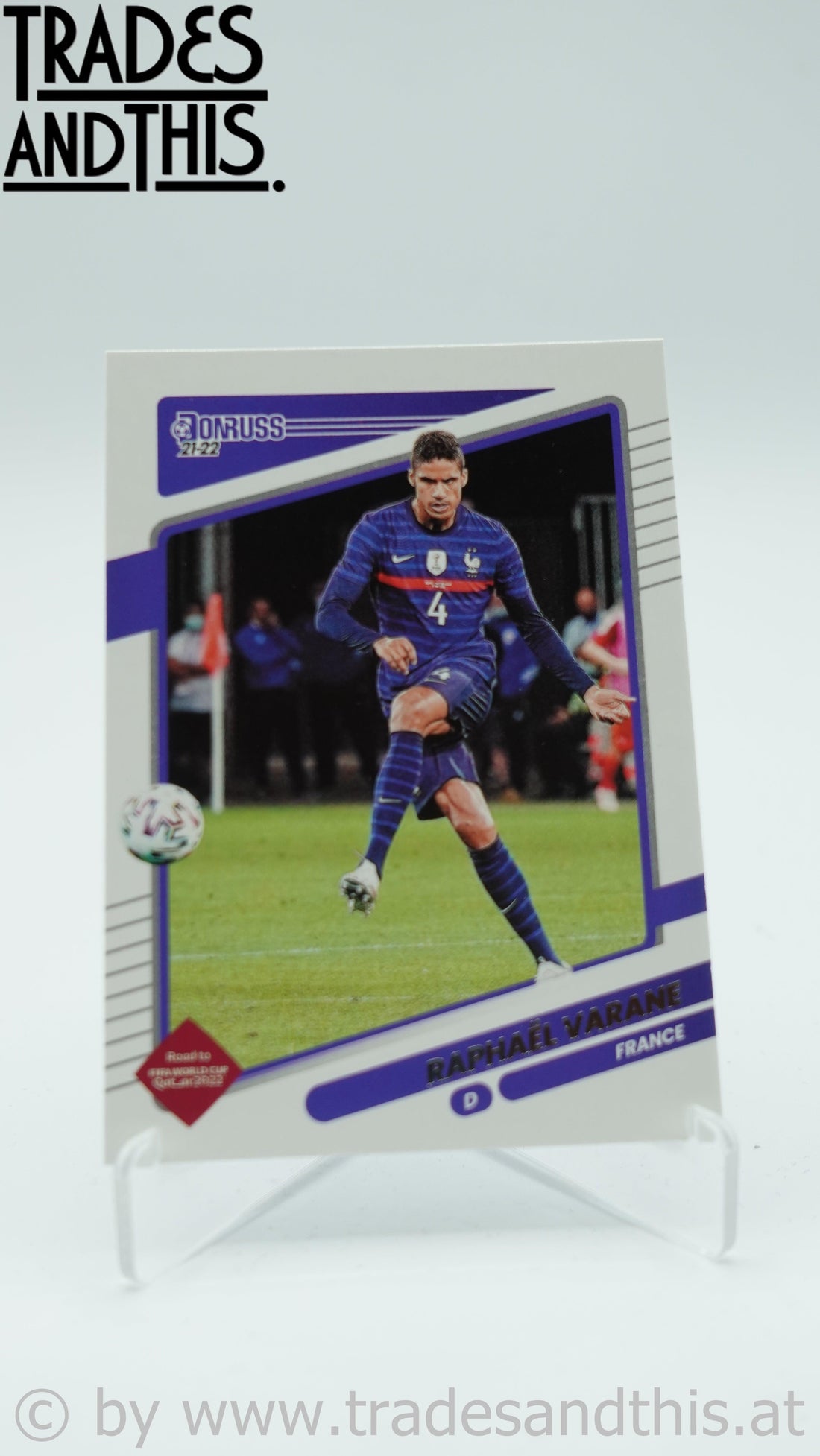 2021-22 Panini Donruss Road to Qatar Raphael Varane #63 - Trades and This e.U.