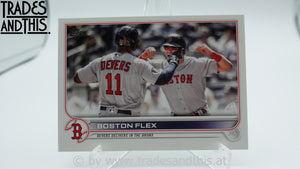 2022 Topps Update Series Boston Flex Rafael Devers - Enrique Hernandez #US11