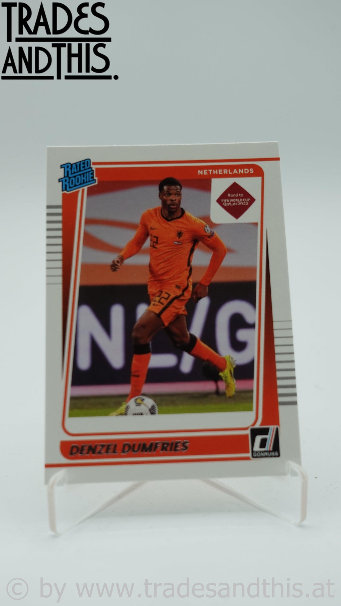 2021-22 Panini Donruss Road to Qatar Denzel Dumfries #178 RC - Trades and This e.U.