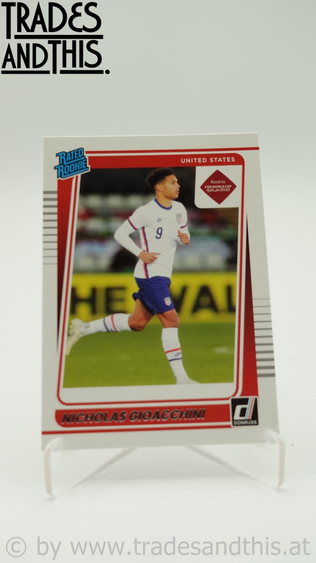 2021-22 Panini Donruss Road to Qatar Nicholas Gioacchini #190 RC - Trades and This e.U.