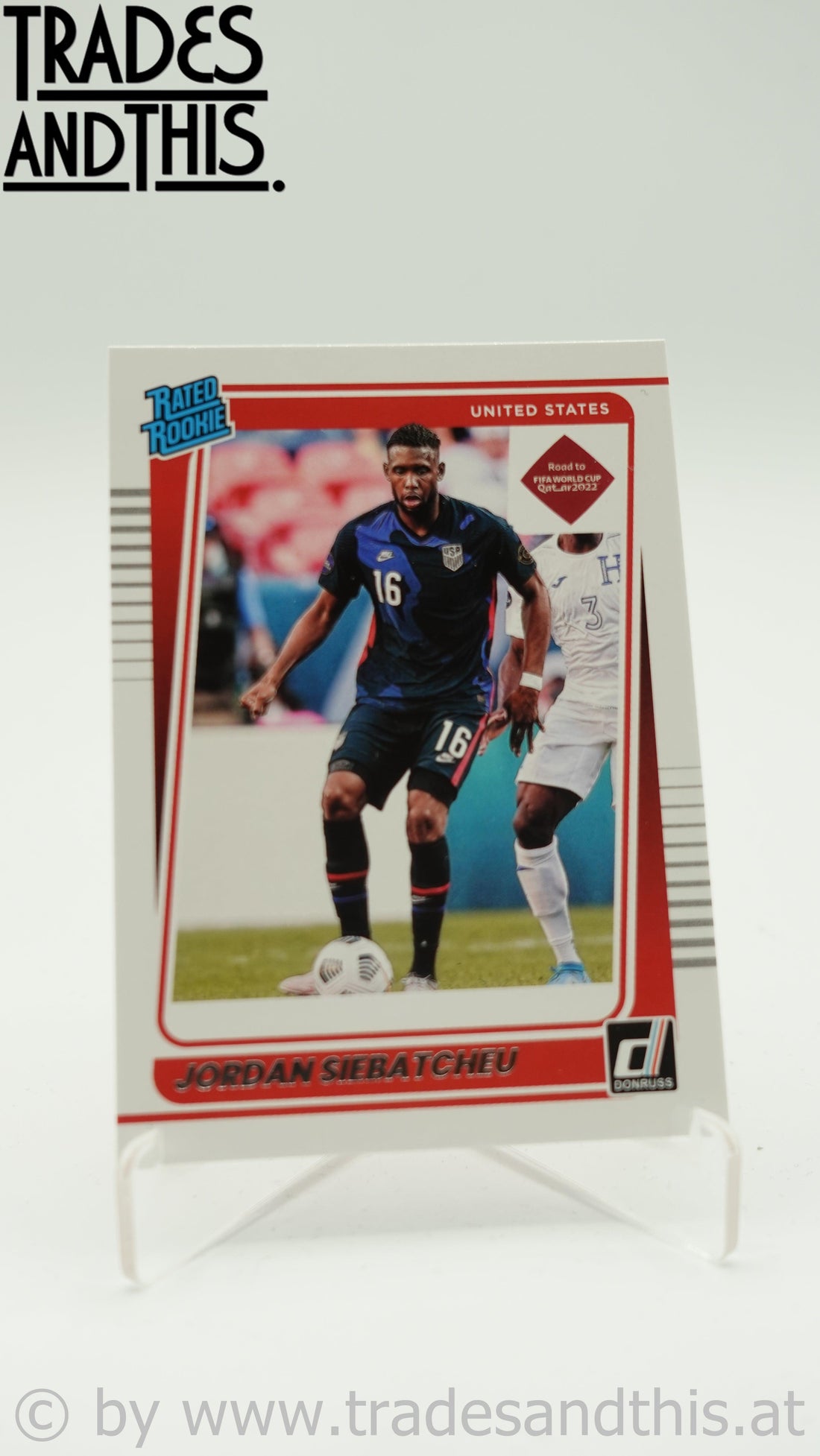 2021-22 Panini Donruss Road to Qatar Jordan Siebatcheu #194 RC - Trades and This e.U.