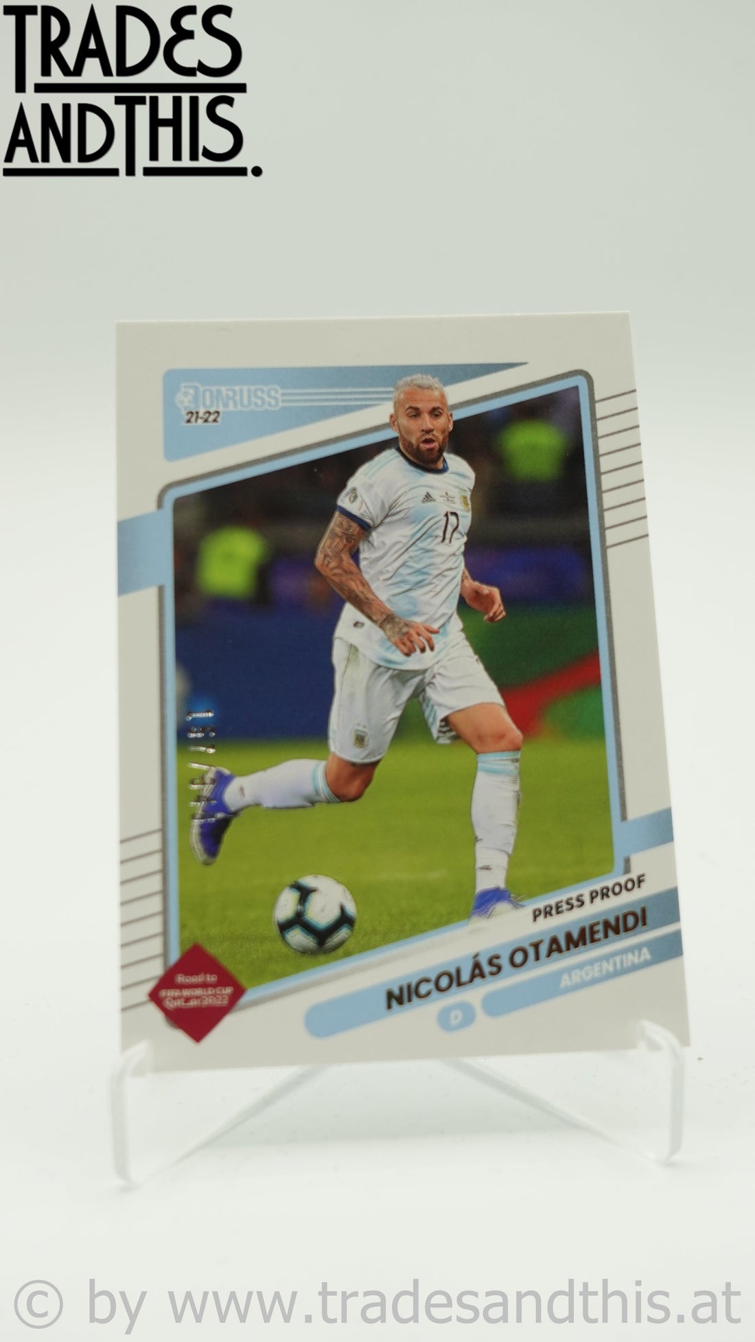 2021-22 Panini Donruss Road to Qatar Press Proof Gold 157/349 Nicolas Otamendi #2 - Trades and This e.U.