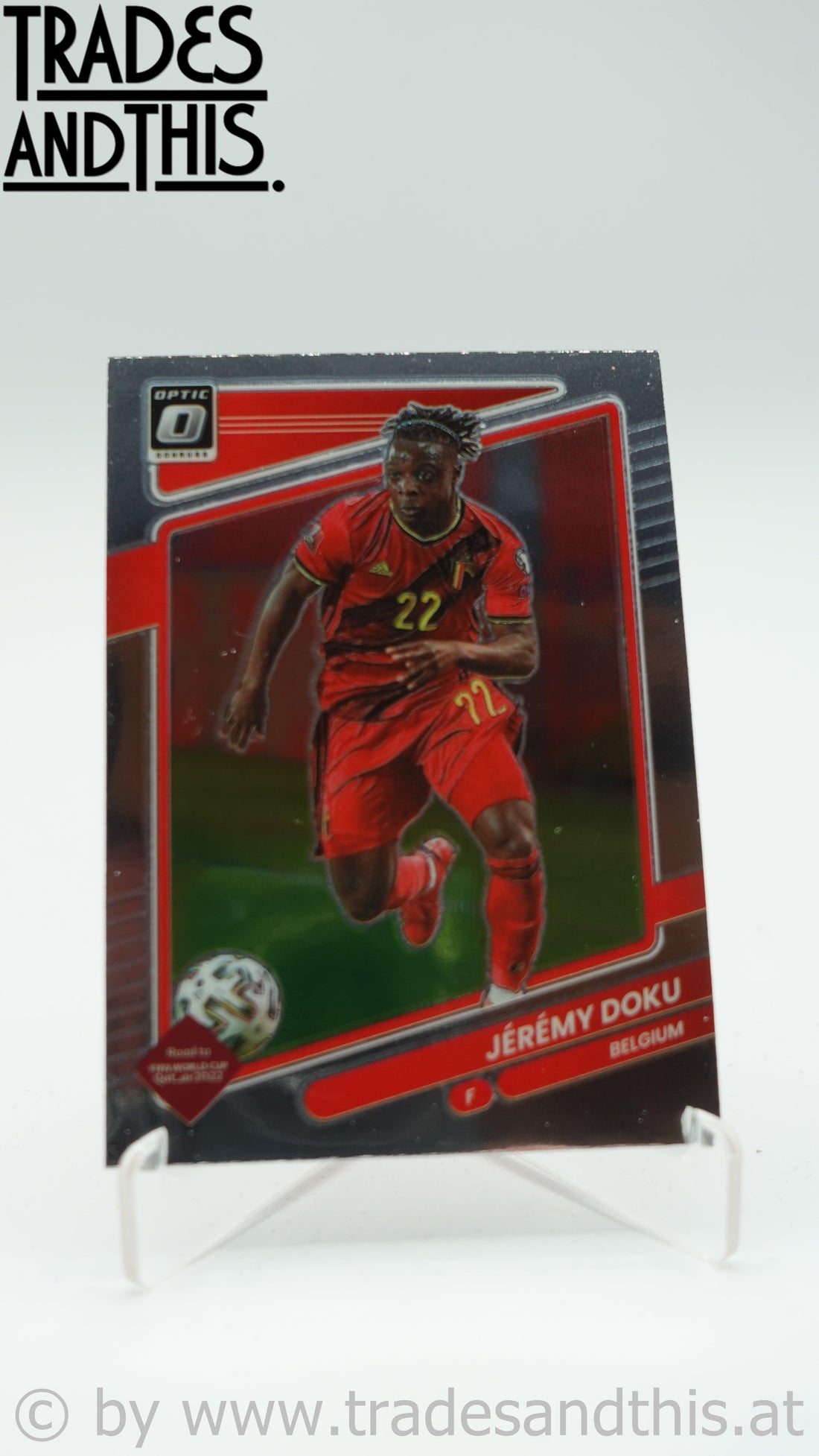 2021-22 Panini Donruss Road to Qatar Optic Jeremy Doku #17 - Trades and This e.U.