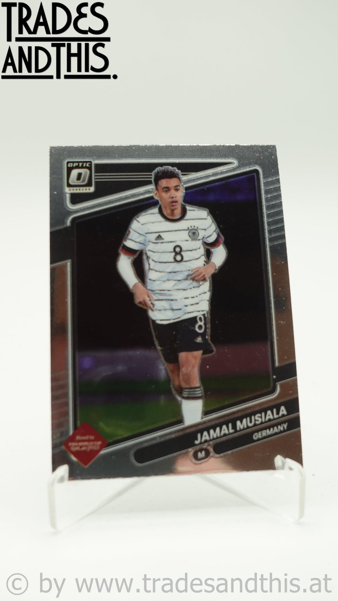 2021-22 Panini Donruss Road to Qatar Optic Jamal Musiala #74 - Trades and This e.U.