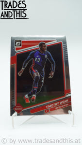 2021-22 Panini Donruss Road to Qatar Optic Timothy Weah #163 - Trades and This e.U.