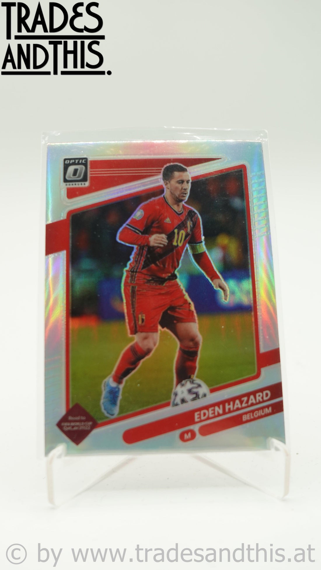 2021-22 Panini Donruss Road to Qatar Optic Holo Prizm Eden Hazard #10 - Trades and This e.U.