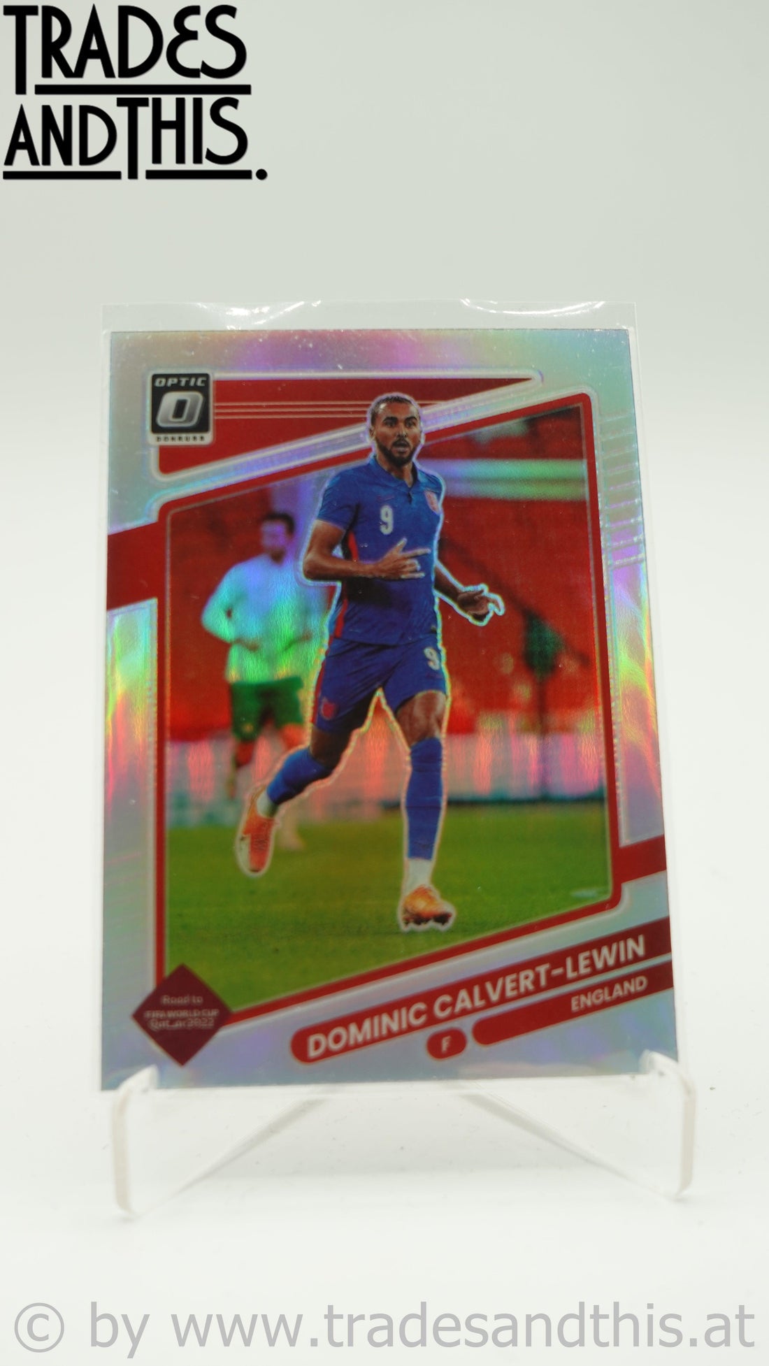 2021-22 Panini Donruss Road to Qatar Optic Holo Prizm Dominic Calvert-Lewin #49 - Trades and This e.U.