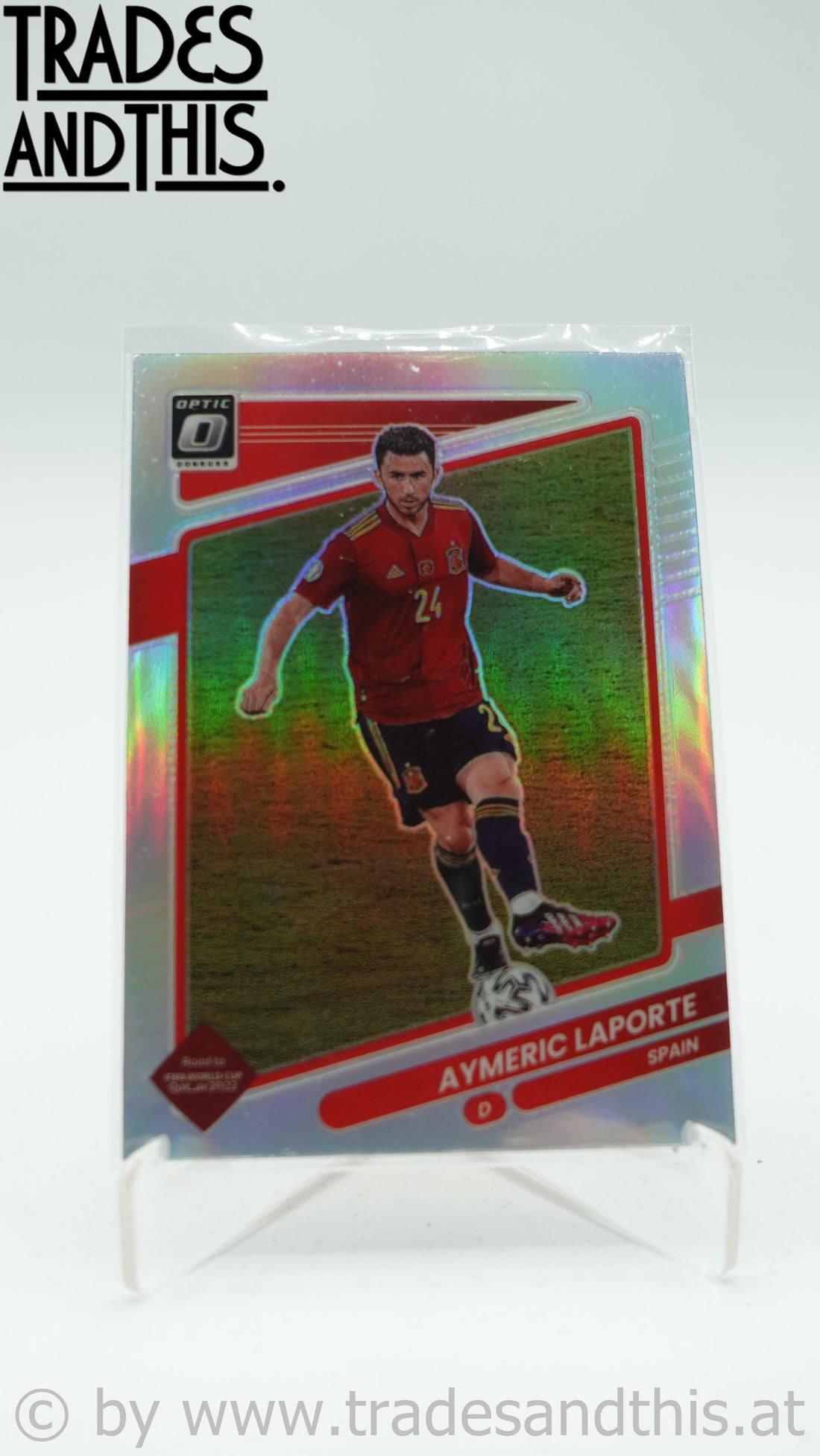 2021-22 Panini Donruss Road to Qatar Optic Holo Prizm Aymeric Laporte #129 - Trades and This e.U.