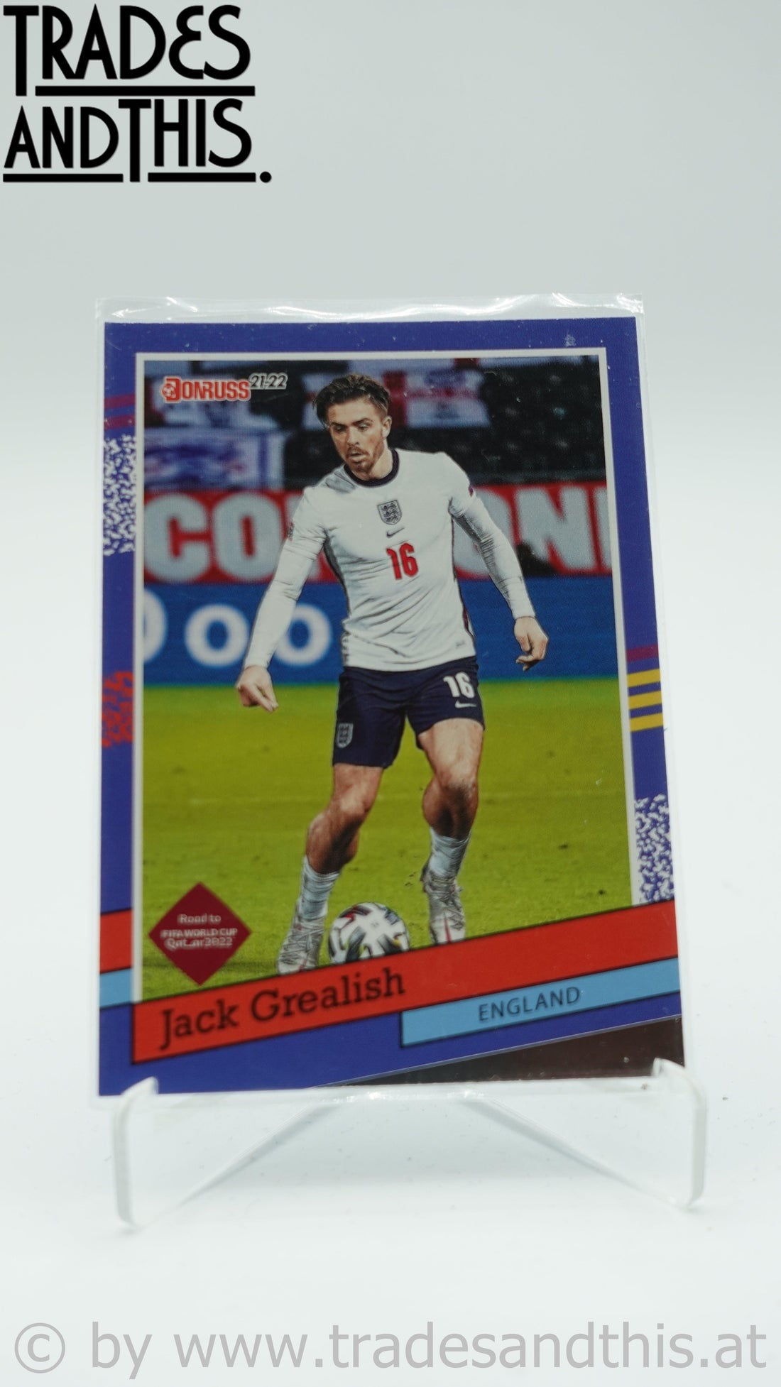 2021-22 Panini Donruss Road to Qatar 1991 Donruss Tribute Jack Grealish #14 - Trades and This e.U.