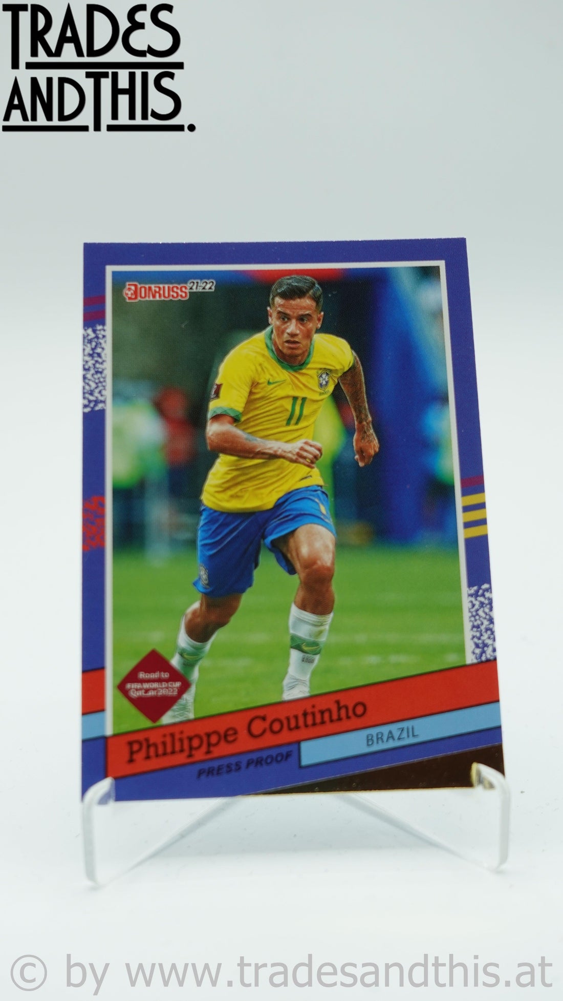 2021-22 Panini Donruss Road to Qatar 1991 Donruss Tribute Press Proof Philippe Coutinho #5 - Trades and This e.U.