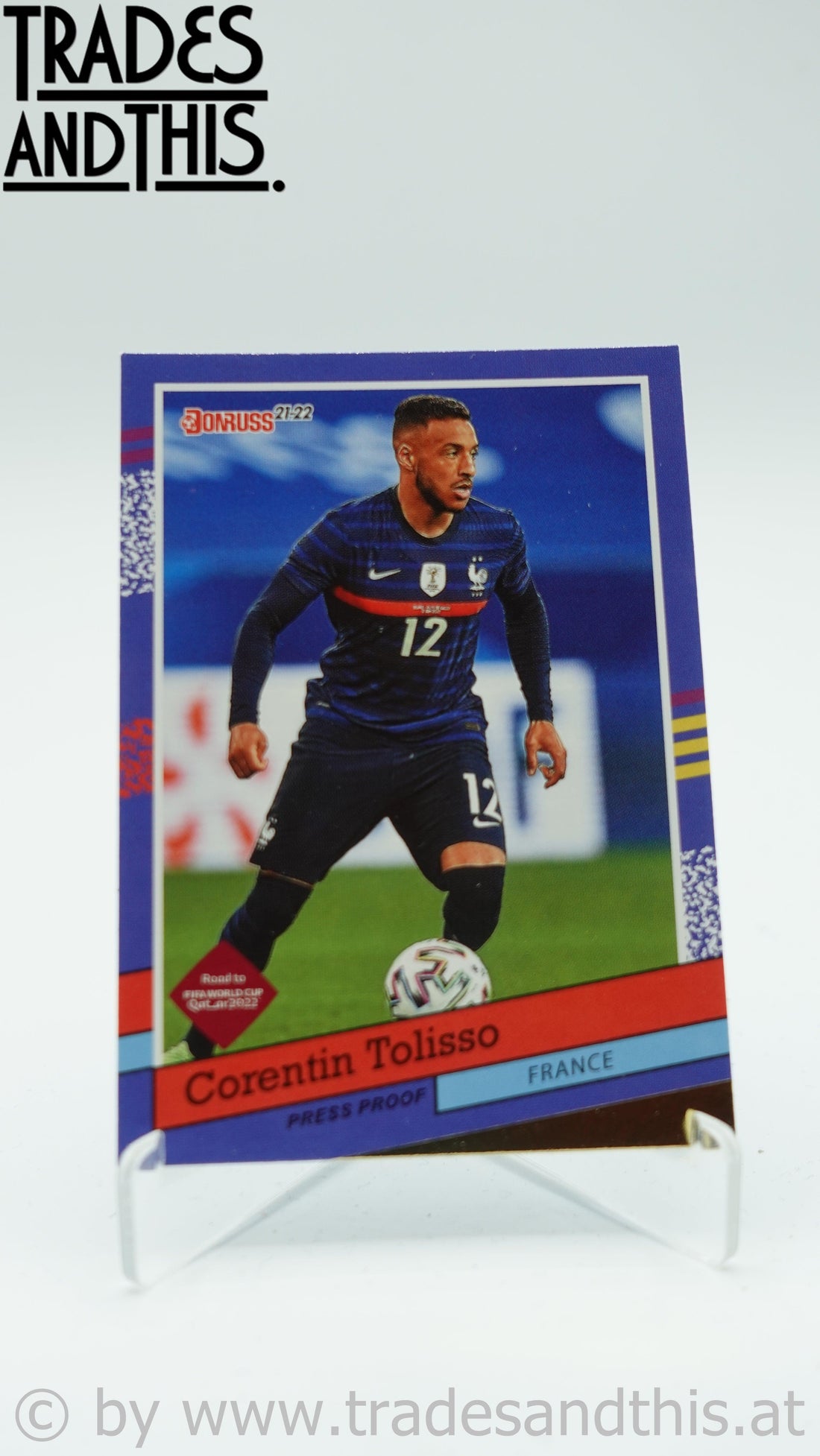 2021-22 Panini Donruss Road to Qatar 1991 Donruss Tribute Press Proof Corentin Tolisso #16 - Trades and This e.U.