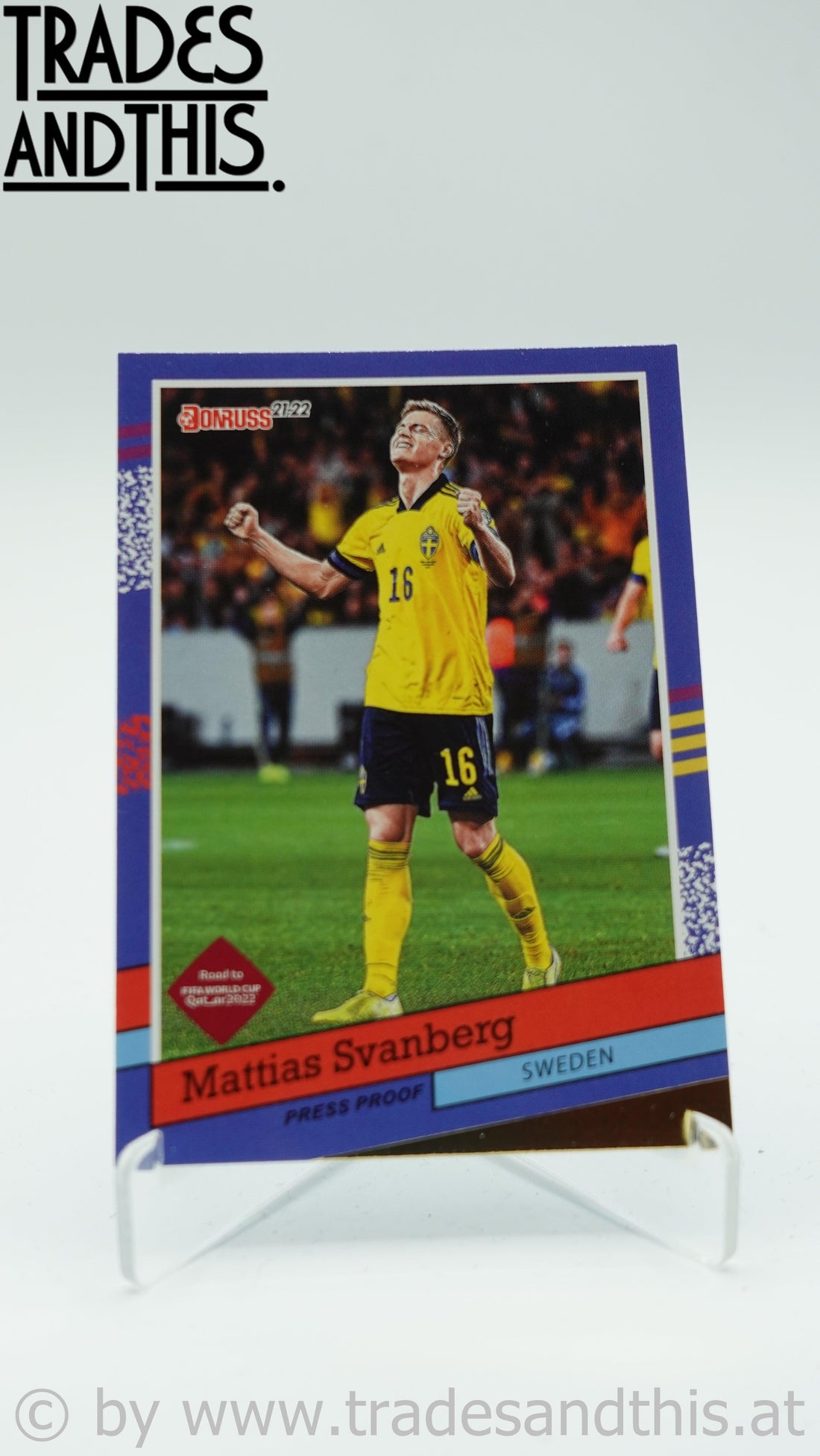 2021-22 Panini Donruss Road to Qatar 1991 Donruss Tribute Press Proof Mattias Svanberg #19 - Trades and This e.U.