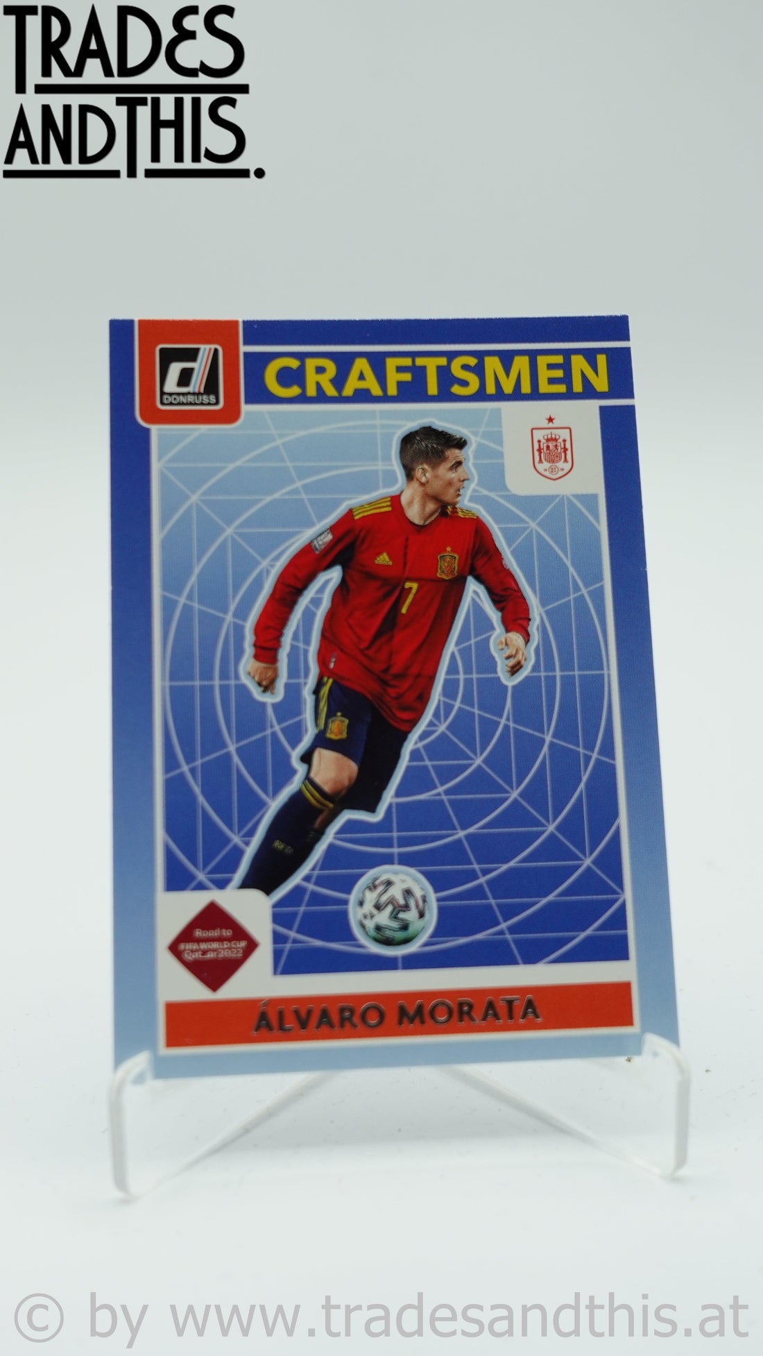 2021-22 Panini Donruss Road to Qatar Craftsmen Alvaro Morata #8 - Trades and This e.U.