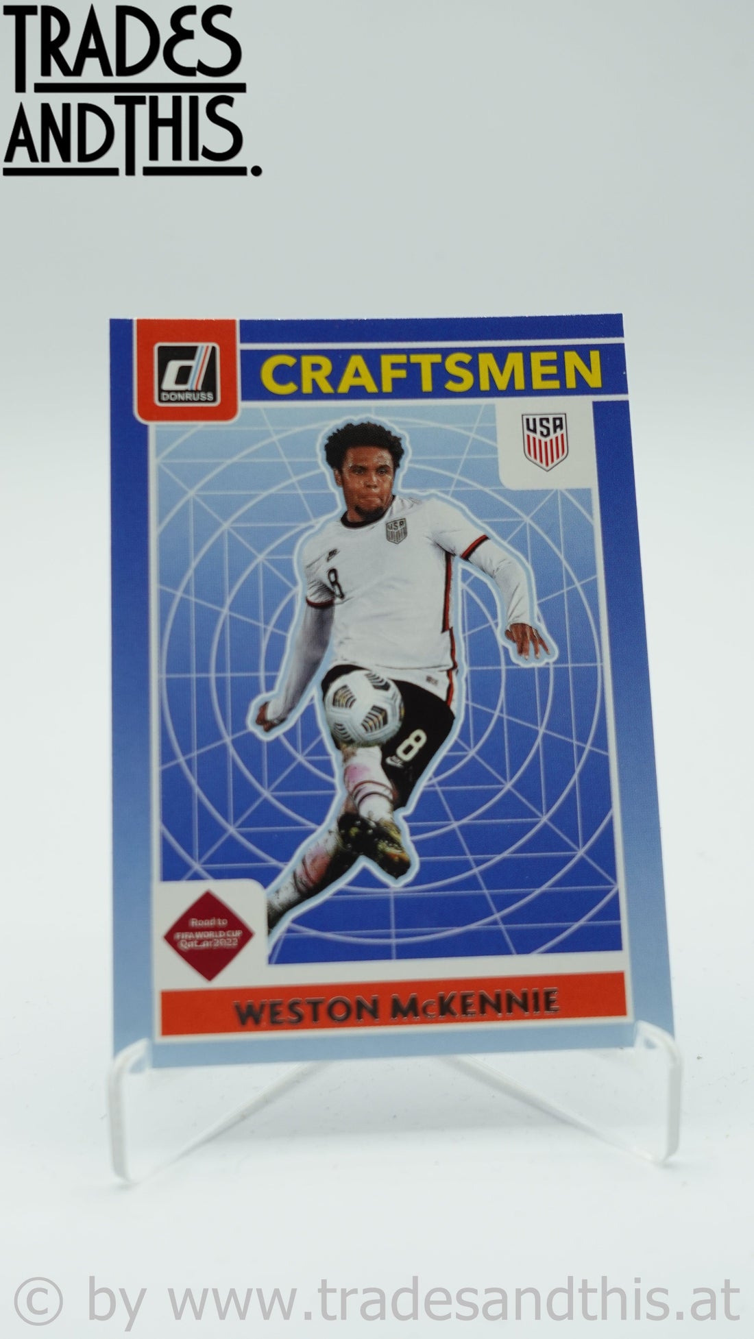 2021-22 Panini Donruss Road to Qatar Craftsmen Weston McKennie #12 - Trades and This e.U.