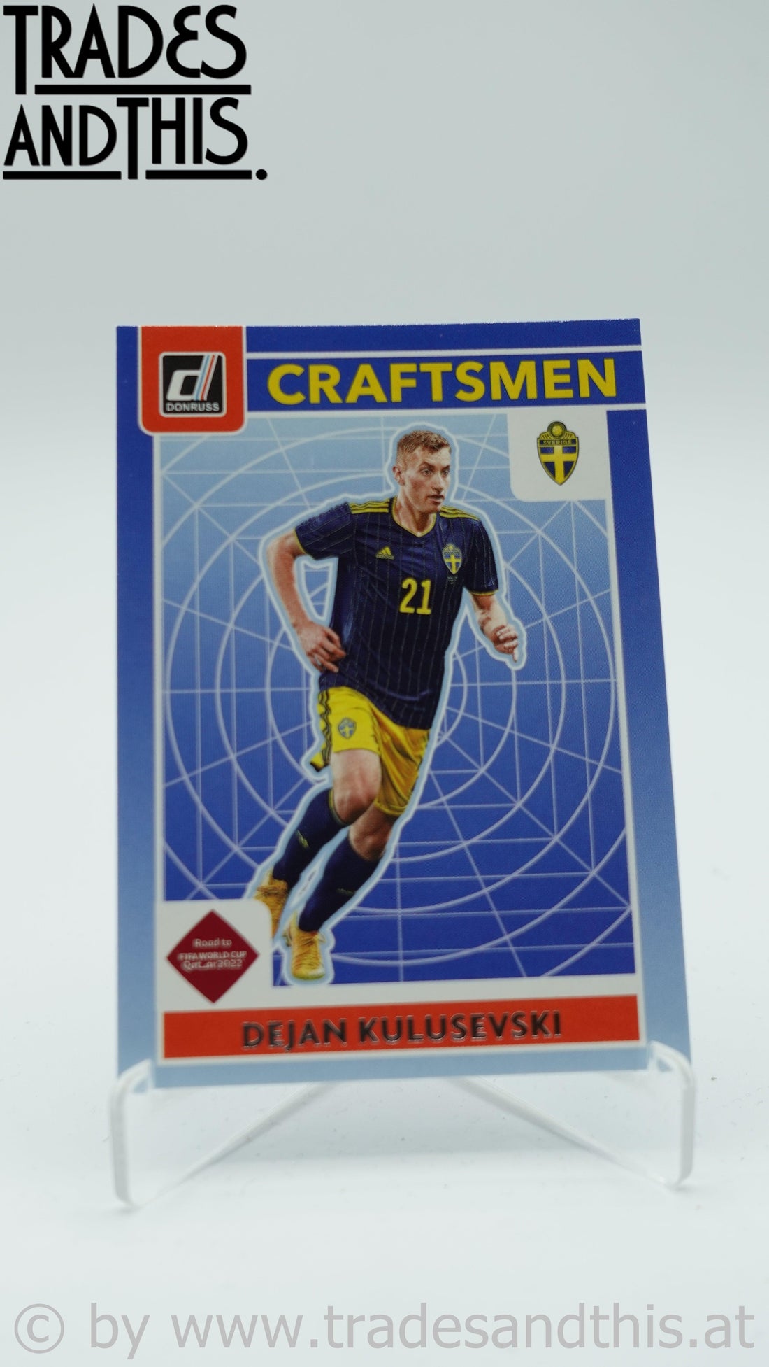 2021-22 Panini Donruss Road to Qatar Craftsmen Dejan Kulusevski #14 - Trades and This e.U.