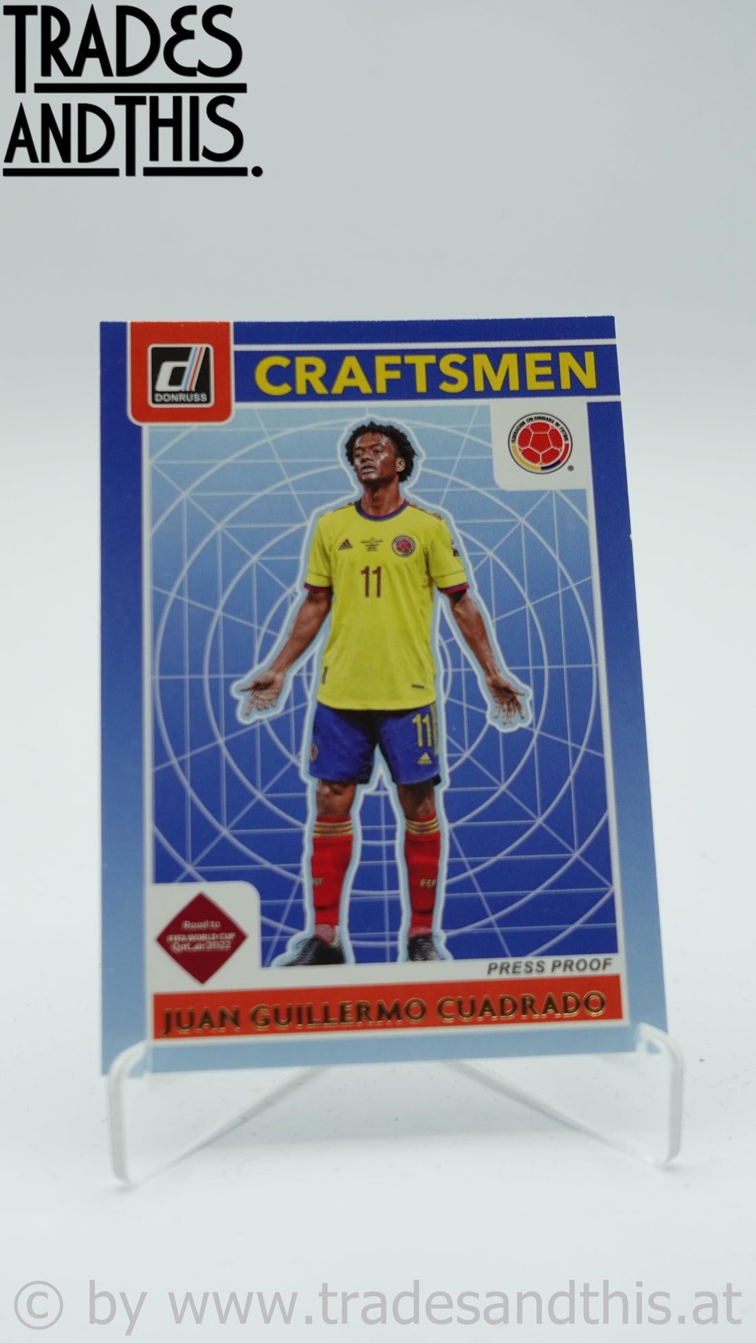 2021-22 Panini Donruss Road to Qatar Craftsmen Press Proof Juan Guillermo Cuadrado #10 - Trades and This e.U.