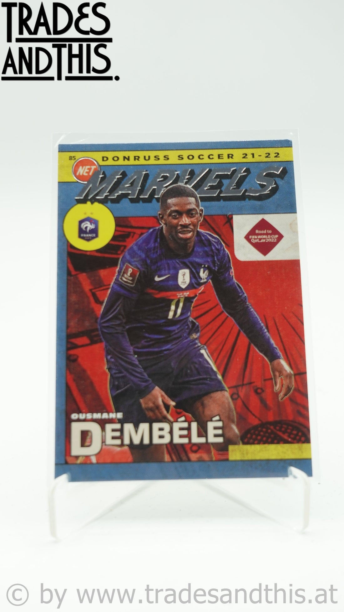 2021-22 Panini Donruss Road to Qatar Net Marvels Ousmane Dembele #6 - Trades and This e.U.