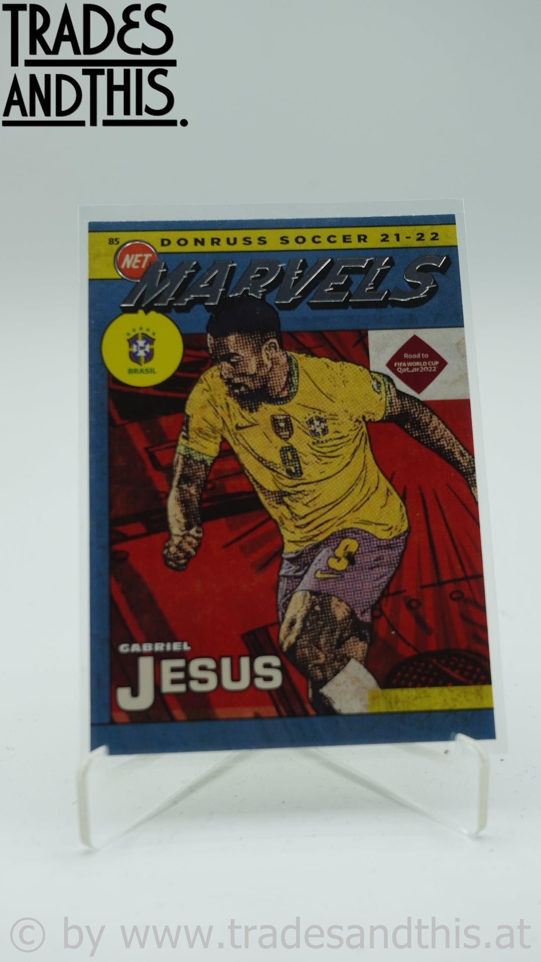 2021-22 Panini Donruss Road to Qatar Net Marvels Gabriel Jesus #18 - Trades and This e.U.