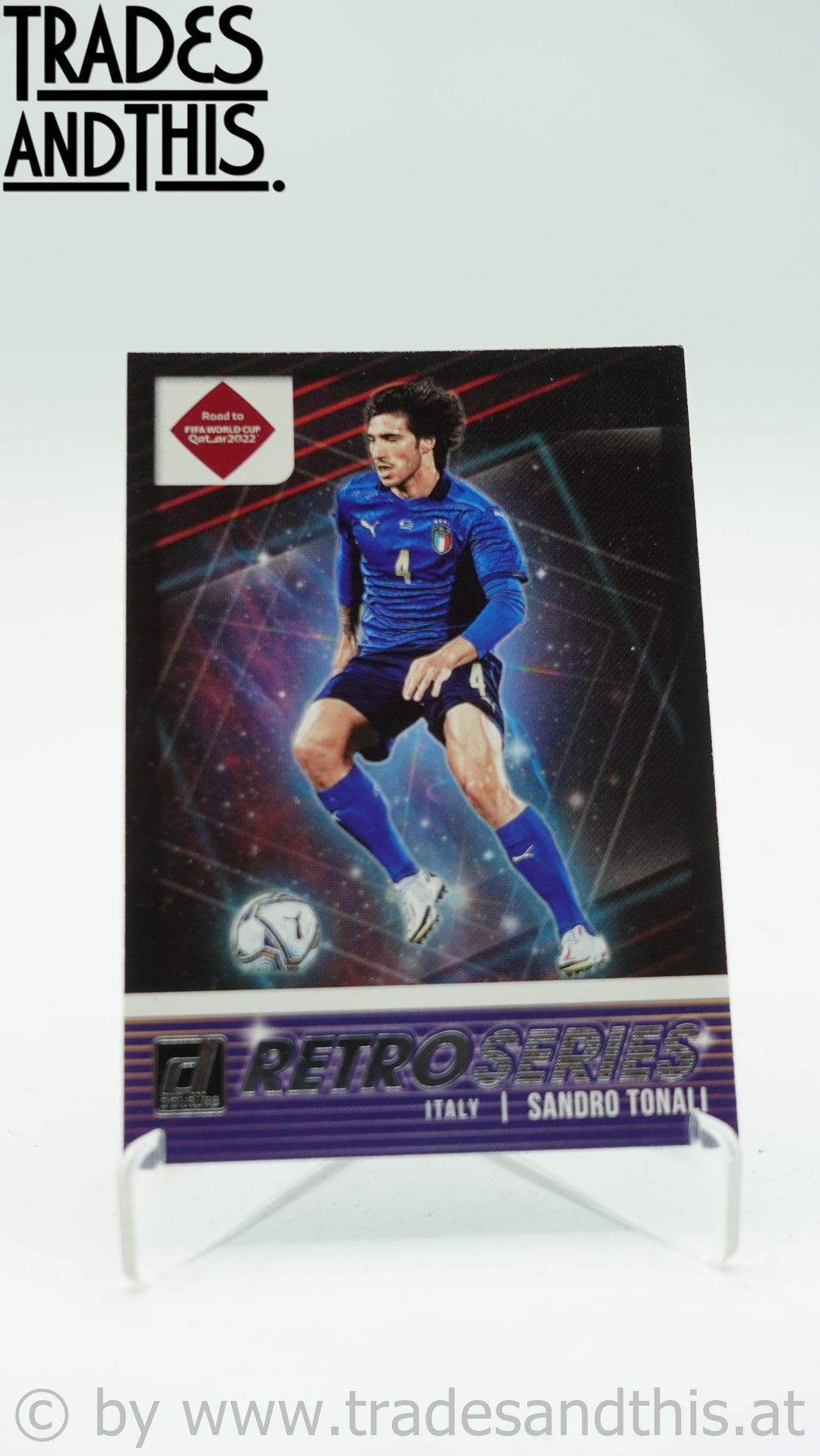 2021-22 Panini Donruss Road to Qatar Retro Series Sandro Tonali #4 - Trades and This e.U.