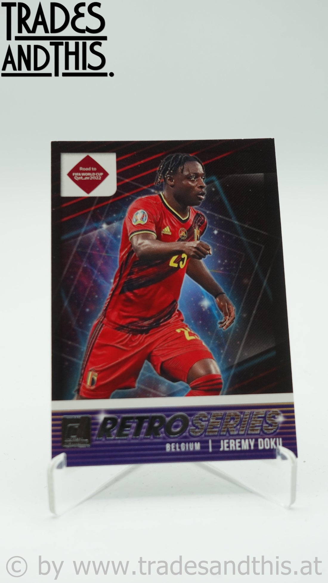 2021-22 Panini Donruss Road to Qatar Retro Series Jeremy Doku #15 - Trades and This e.U.