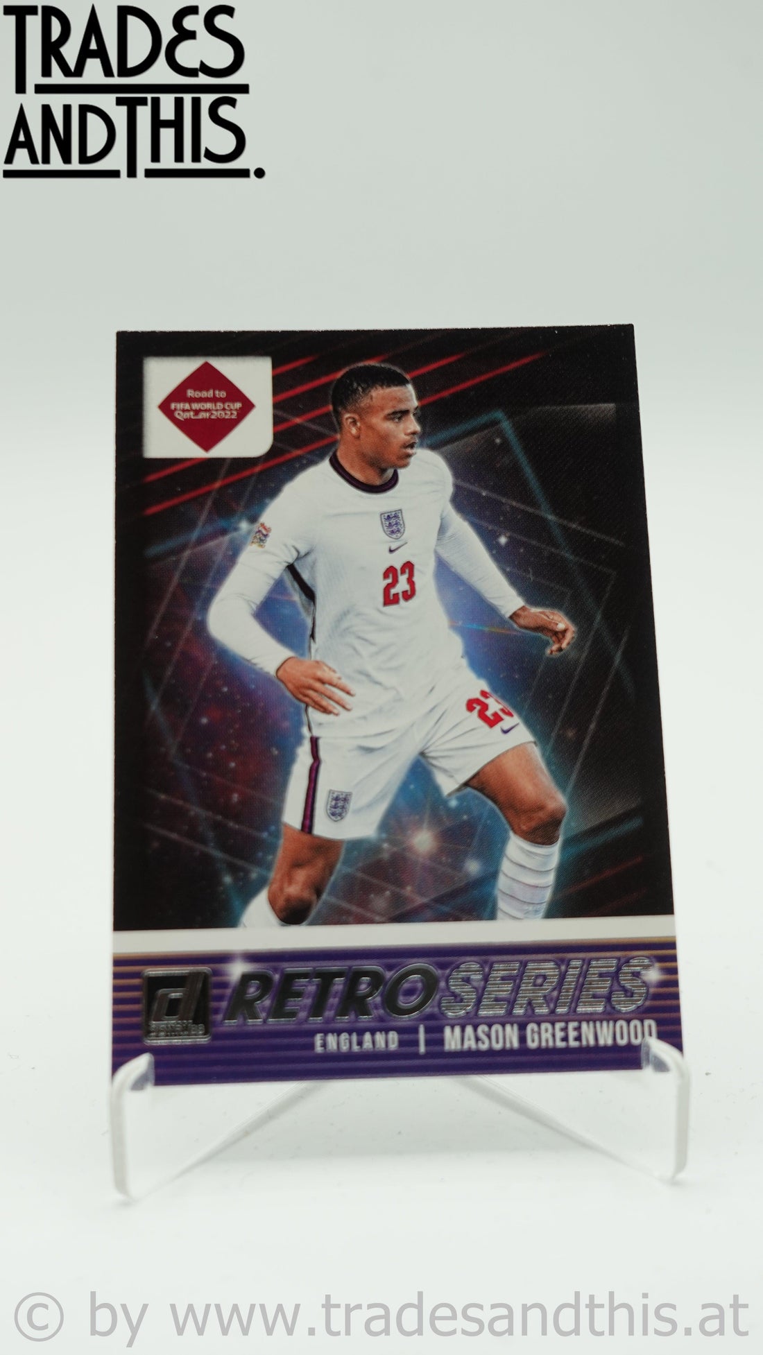 2021-22 Panini Donruss Road to Qatar Retro Series Mason Greenwood #17 - Trades and This e.U.