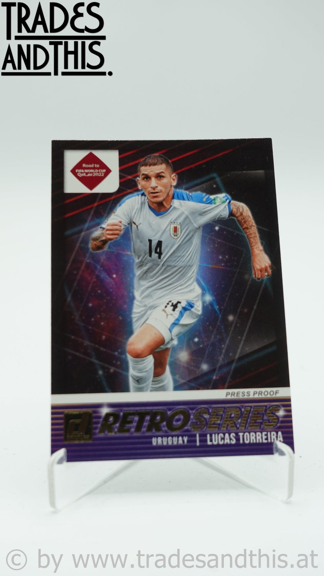 2021-22 Panini Donruss Road to Qatar Retro Series Press Proof Lucas Torreira #5 - Trades and This e.U.