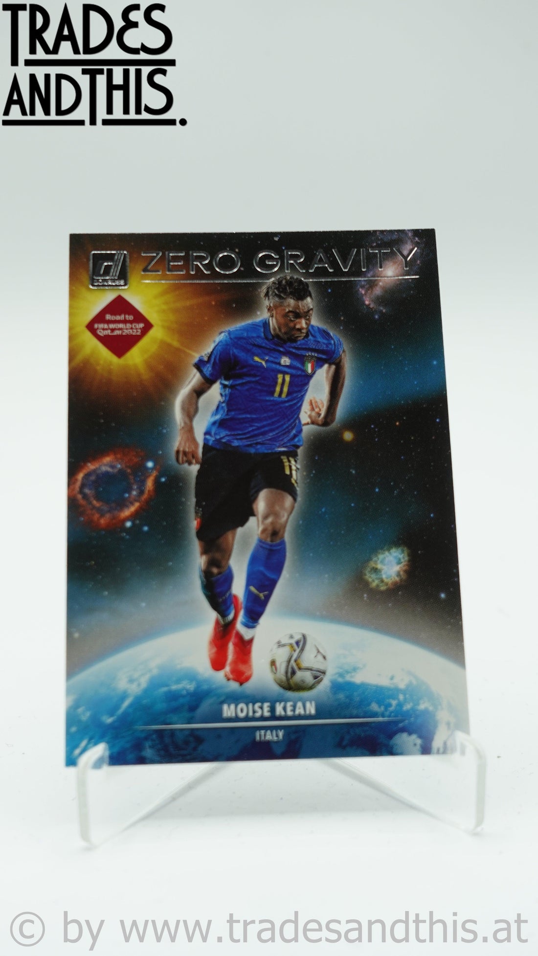 2021-22 Panini Donruss Road to Qatar Zero Gravity Moise Kean #15 - Trades and This e.U.