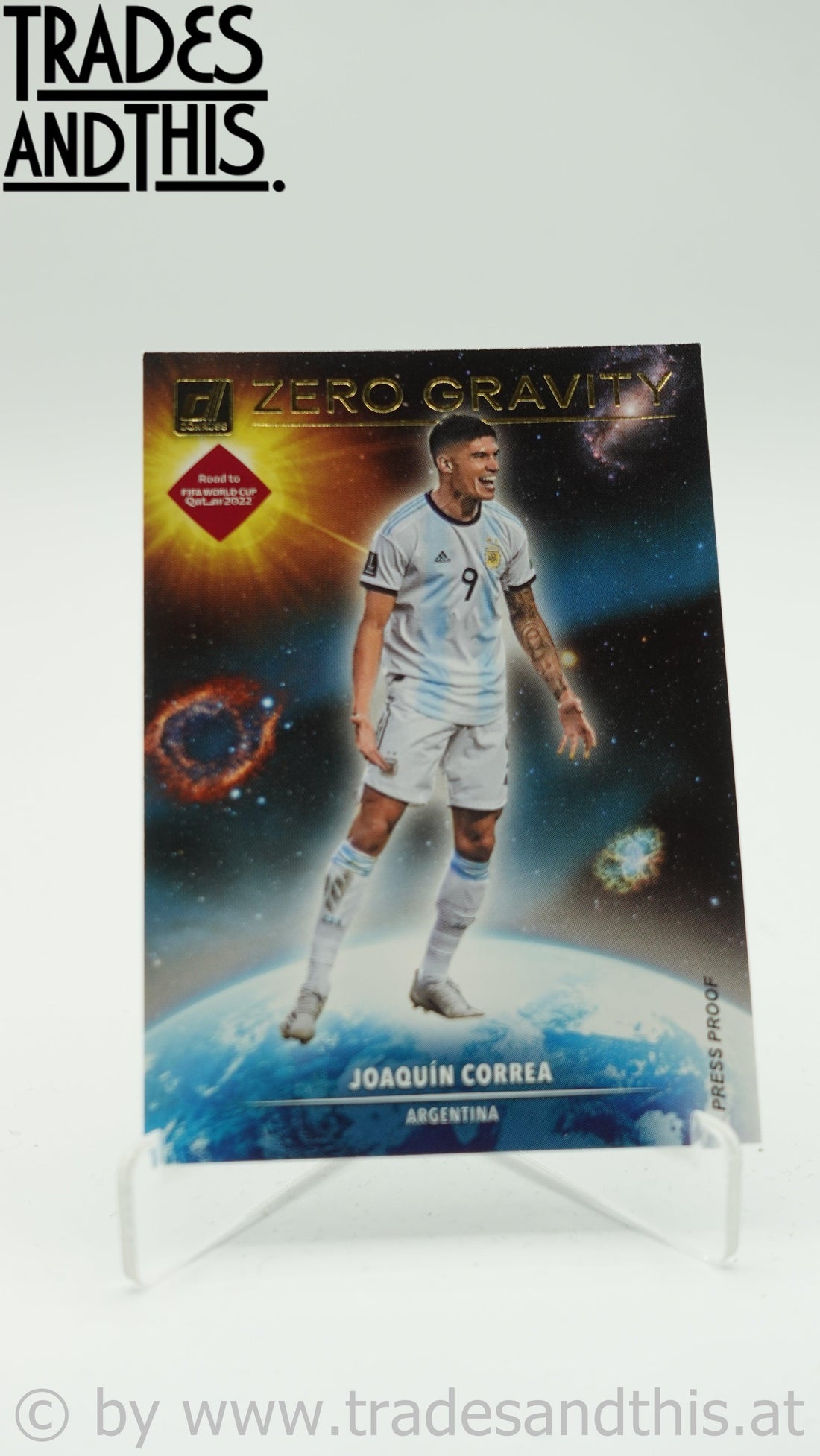 2021-22 Panini Donruss Road to Qatar Zero Gravity Press Proof Joaquin Correa #9 - Trades and This e.U.